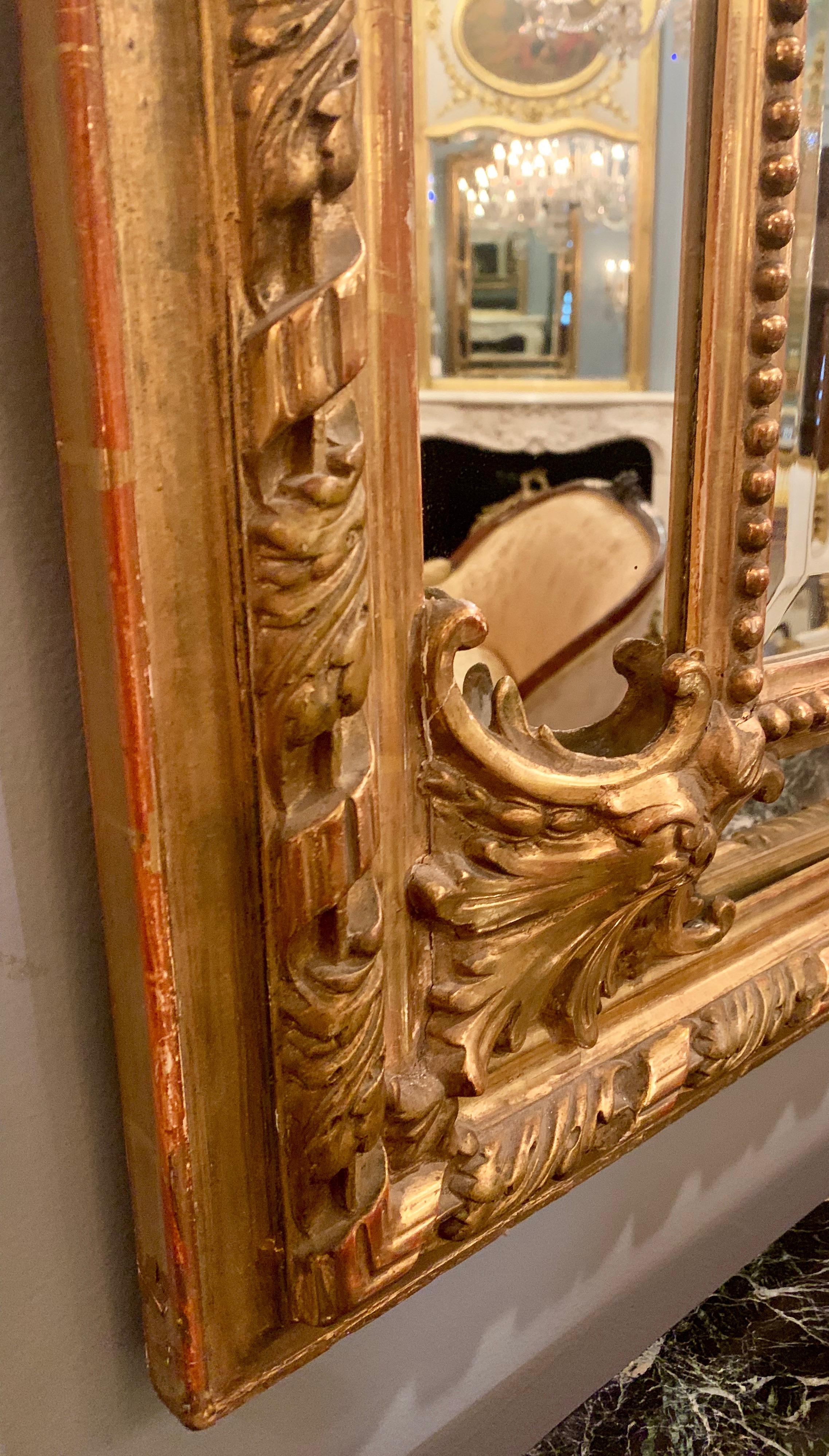 antique gold gilded mirror