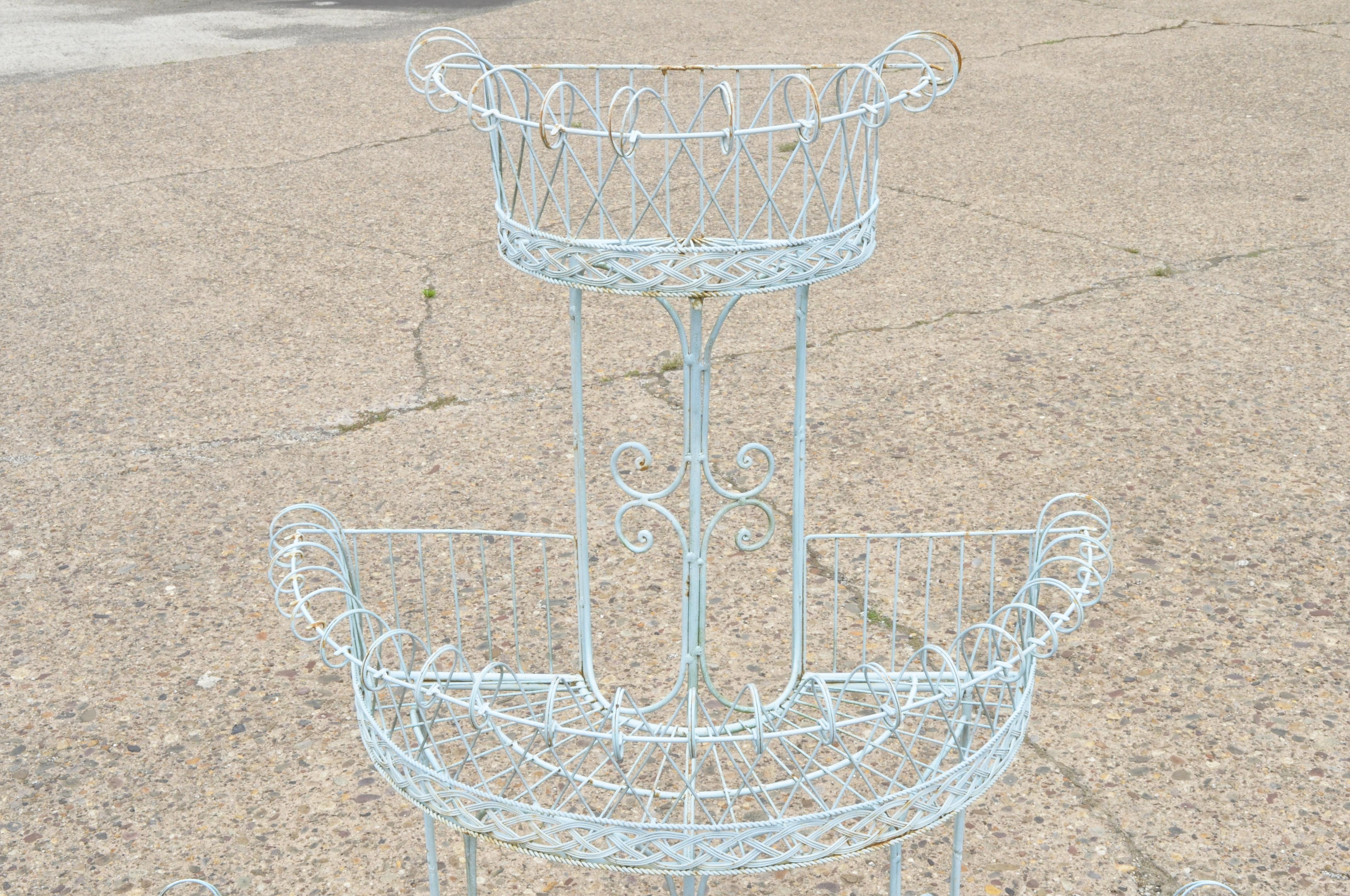 antique wire plant stand