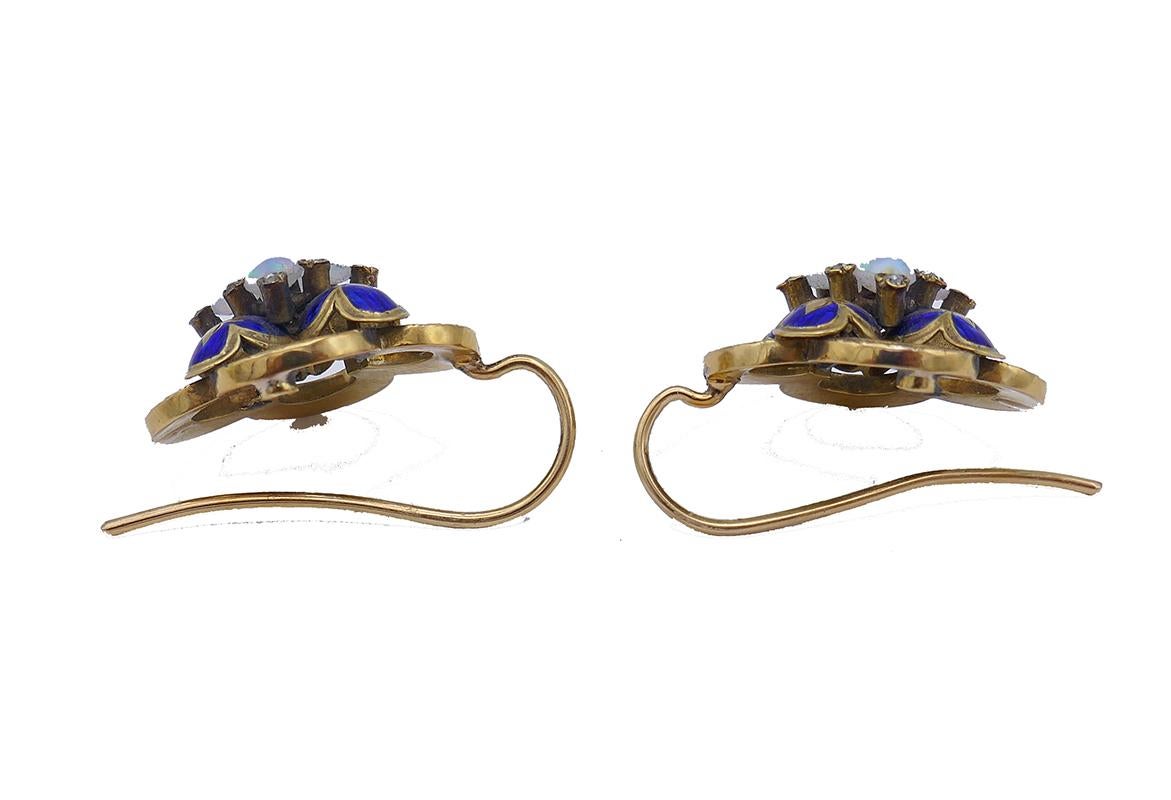 Antique French Victorian Bracelet Earrings Brooch 18k Gold by Antoine Barrière For Sale 5