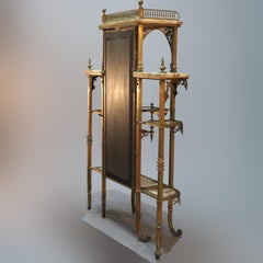 Antique French Victorian Bronze and Onyx Mirrored Étagère, circa 1880
