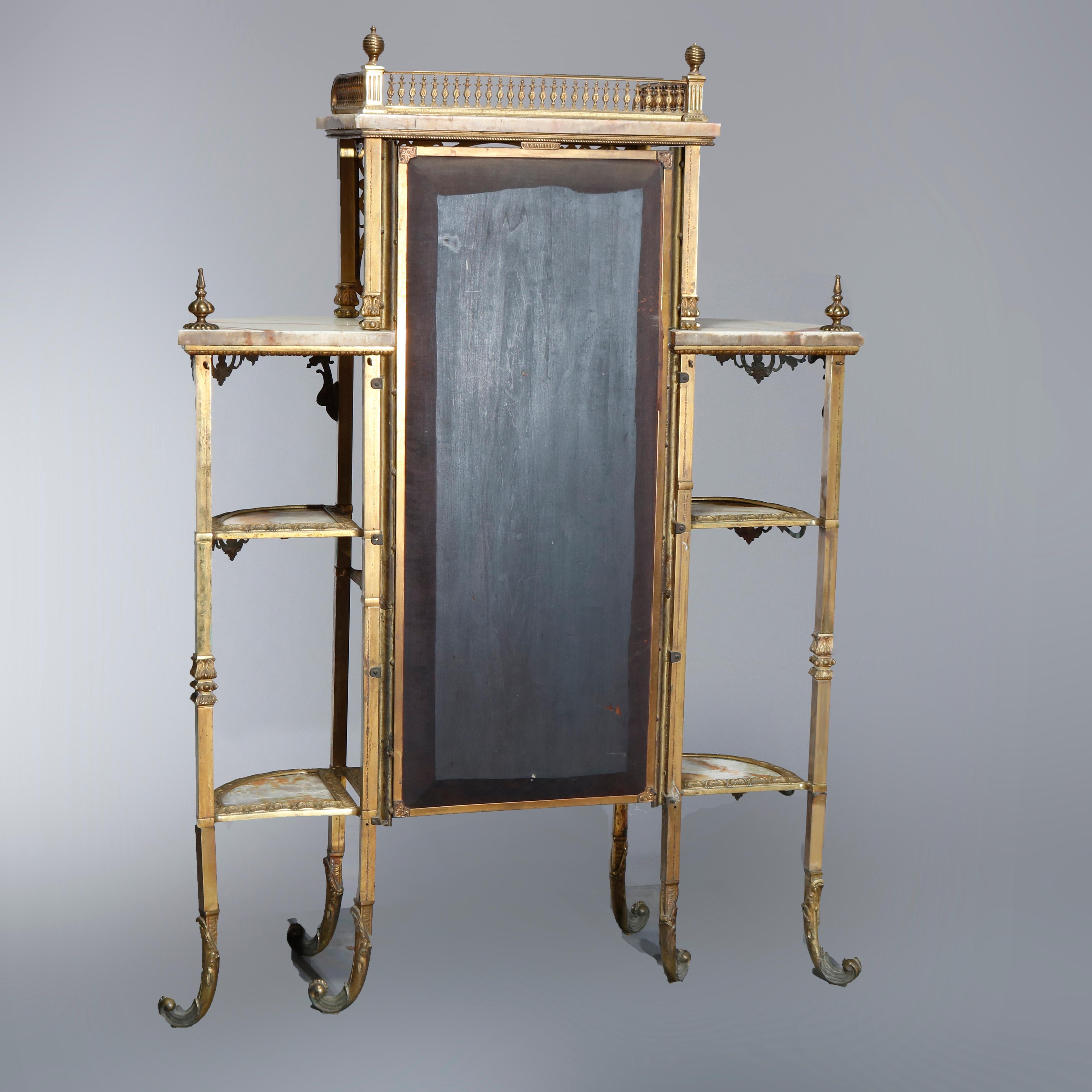 mirrored etagere