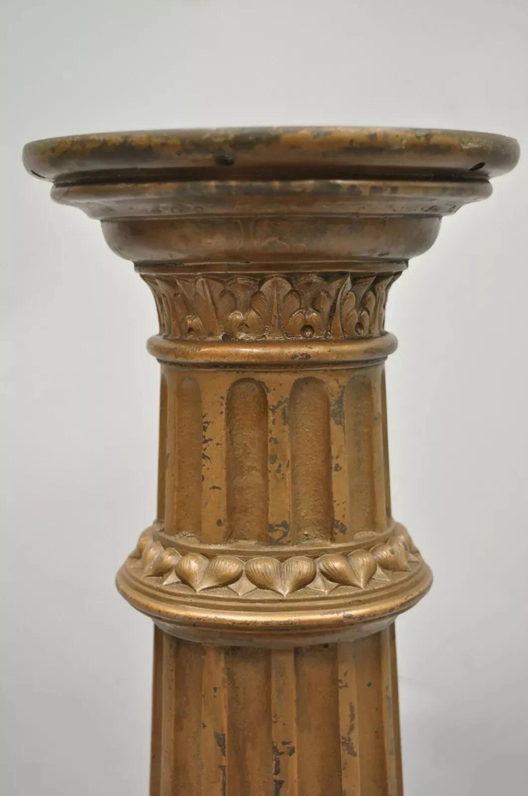 Antiker französischer viktorianischer Tischsockel aus Bronzeguss im Empire-Stil, 23