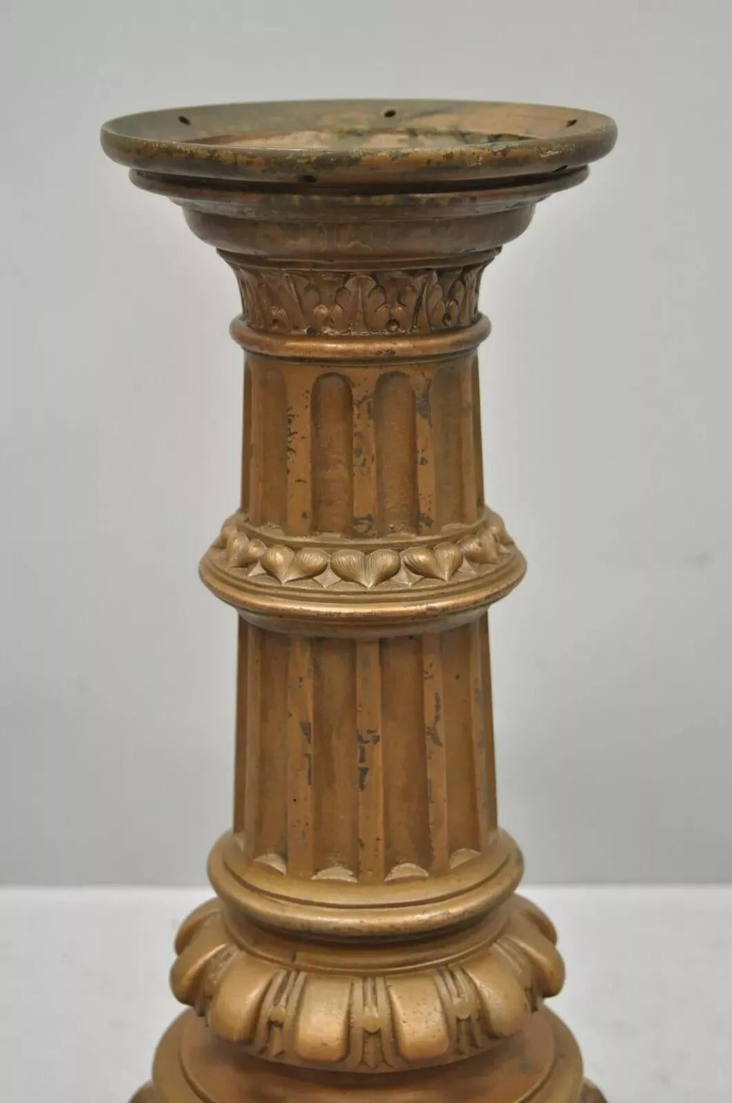 Antiker französischer viktorianischer Tischsockel aus Bronzeguss im Empire-Stil, 23