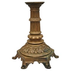 Antique French Victorian Cast Bronze Empire Style 23" Pedestal Table Base