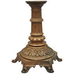 Ancienne base de table à piédestal de style Empire français victorien en bronze moulé