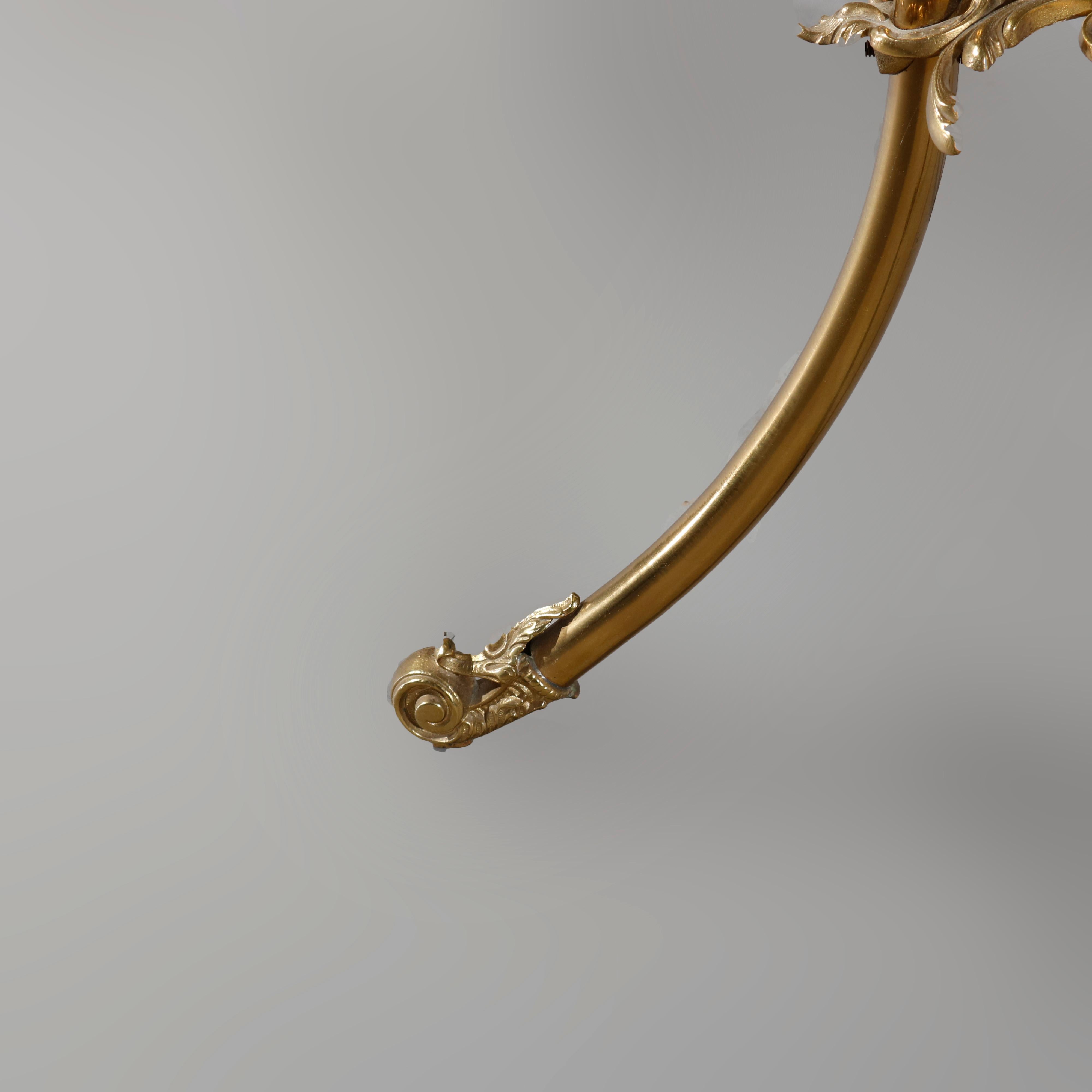 Antique French Victorian Gilt Bronze and Onyx Fern Display Stand, circa 1890 5