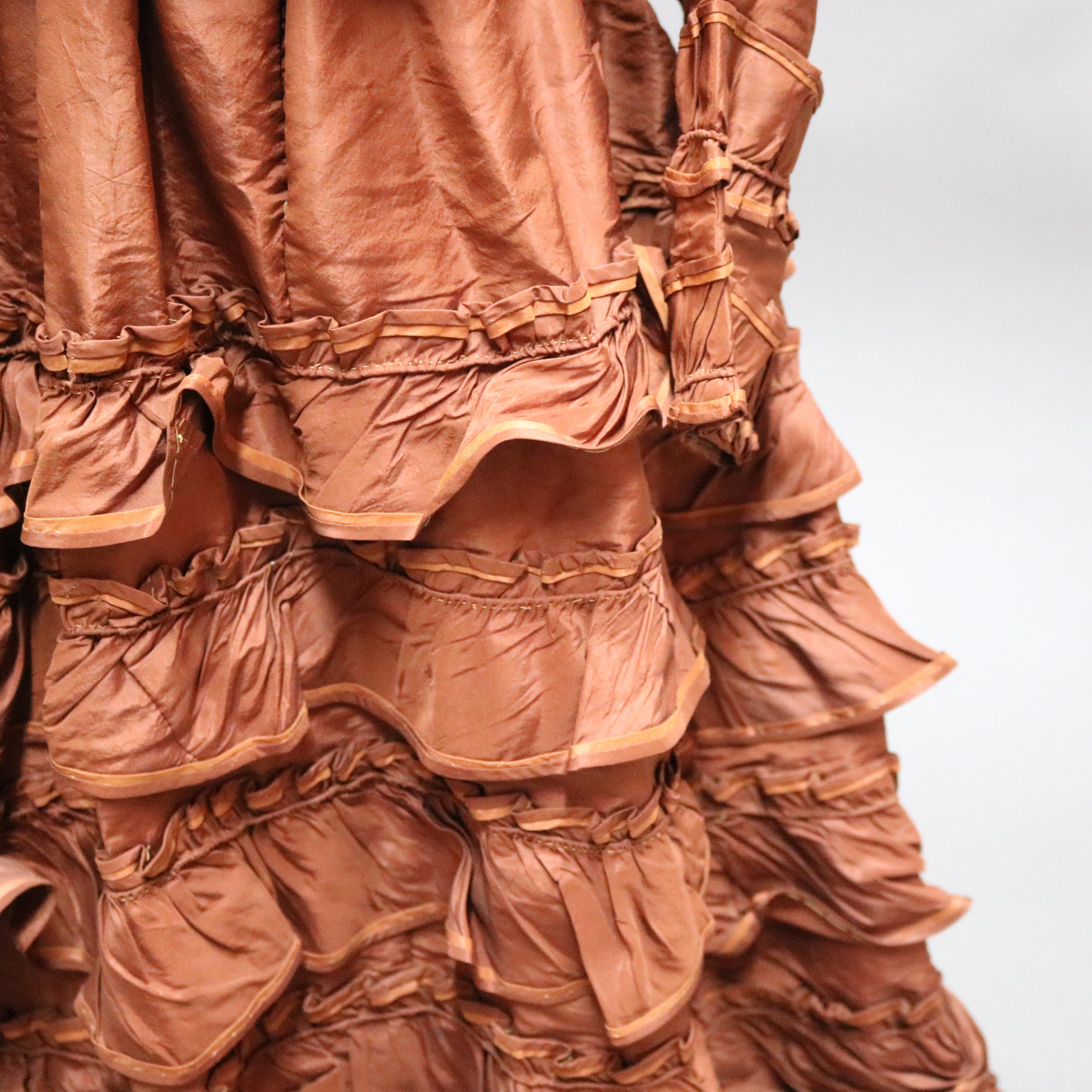 19th Century Antique French Victorian Ladies Day Dress by Bespaigne, Paris, c1880