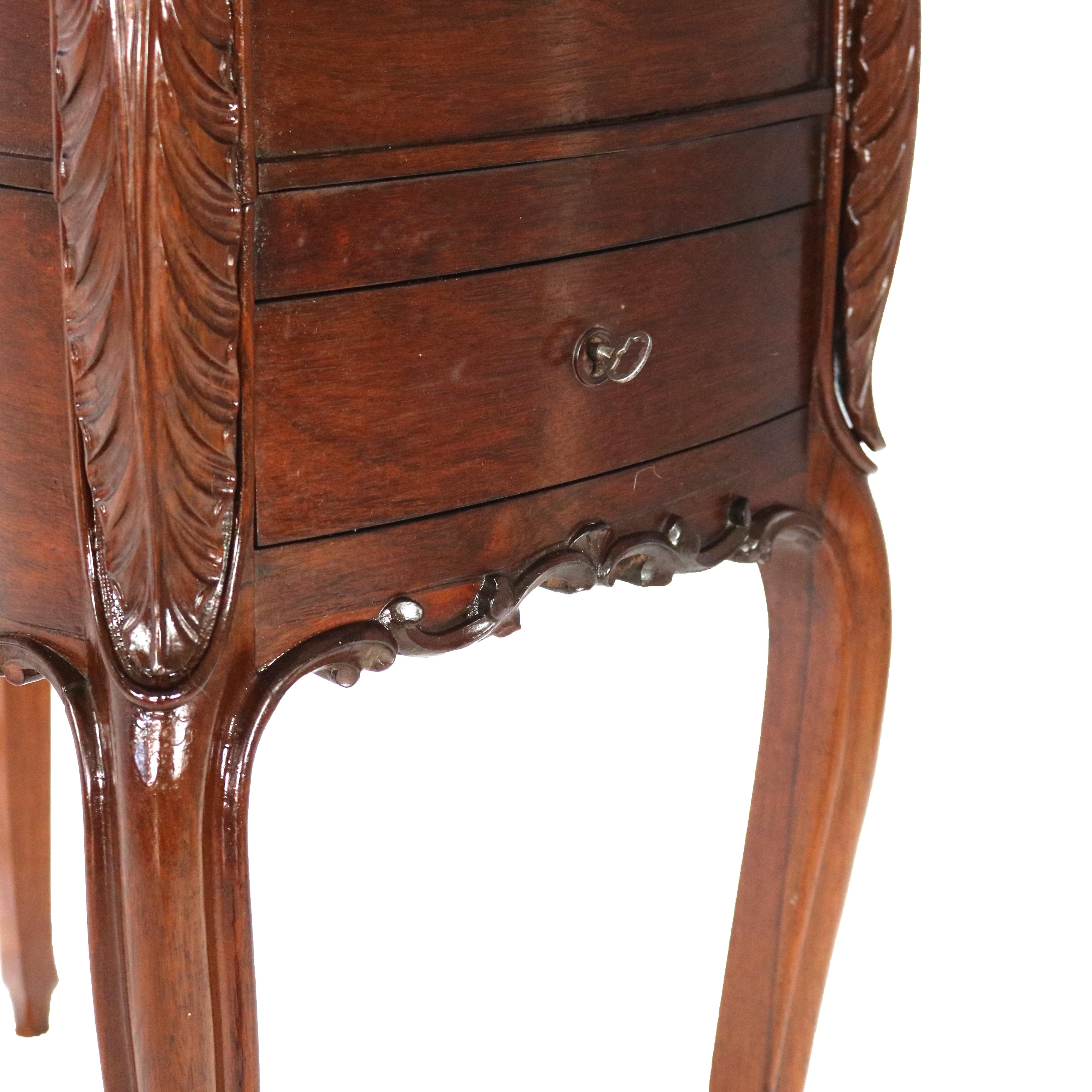 Antique French Victorian Louis XV Style Rosewood Mirrored Vanity C1880 in vendita 3
