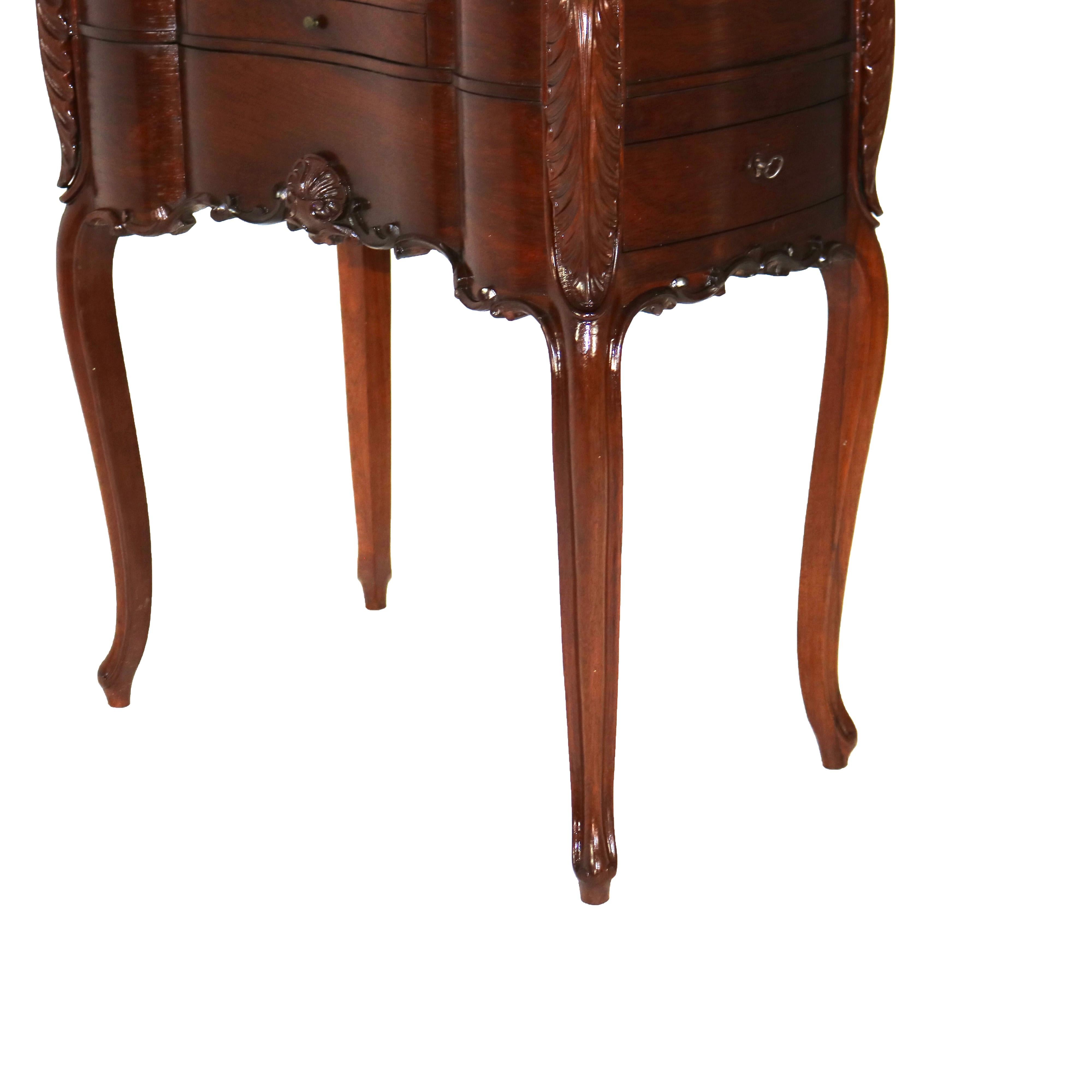 Francese Antique French Victorian Louis XV Style Rosewood Mirrored Vanity C1880 in vendita