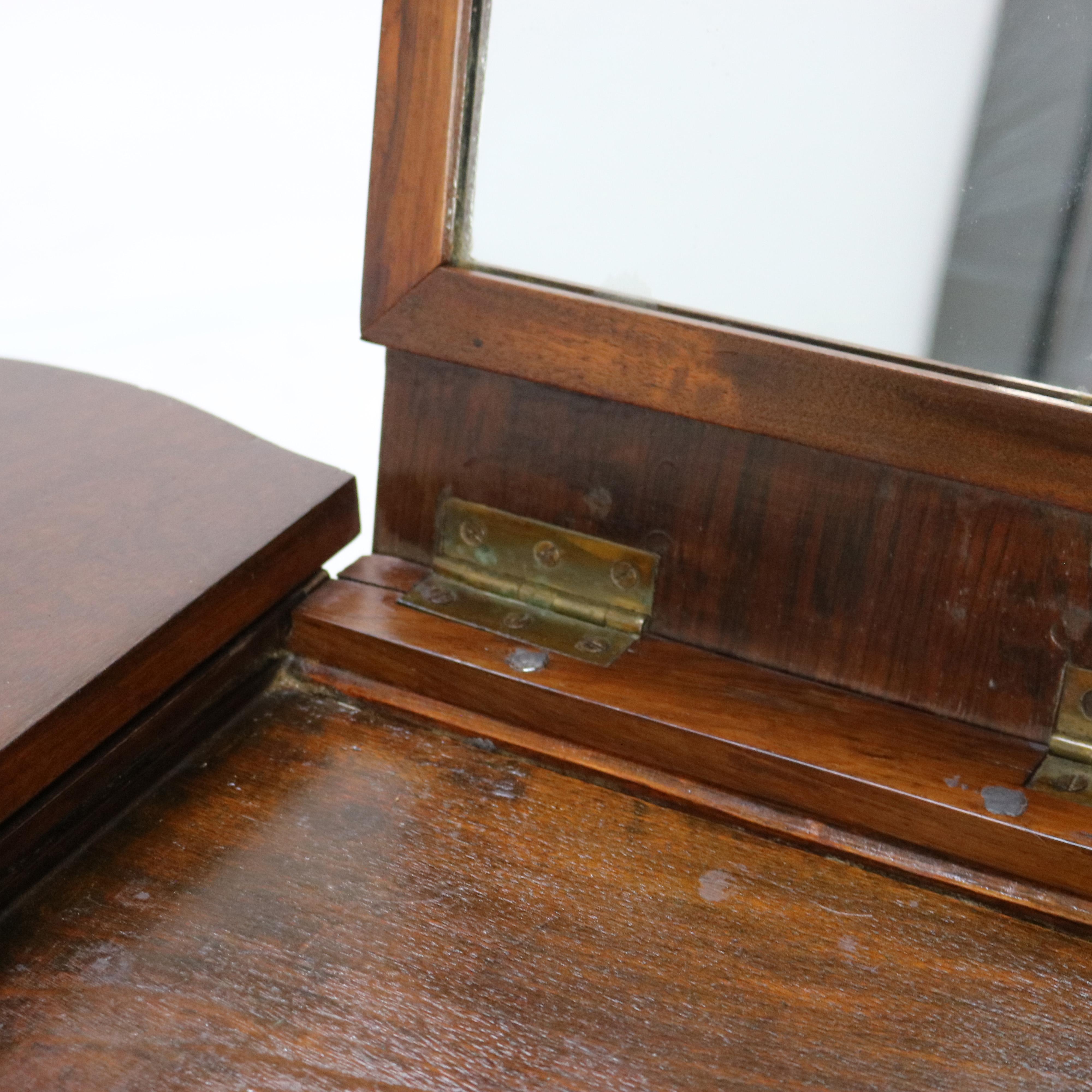 Palissandro Antique French Victorian Louis XV Style Rosewood Mirrored Vanity C1880 in vendita