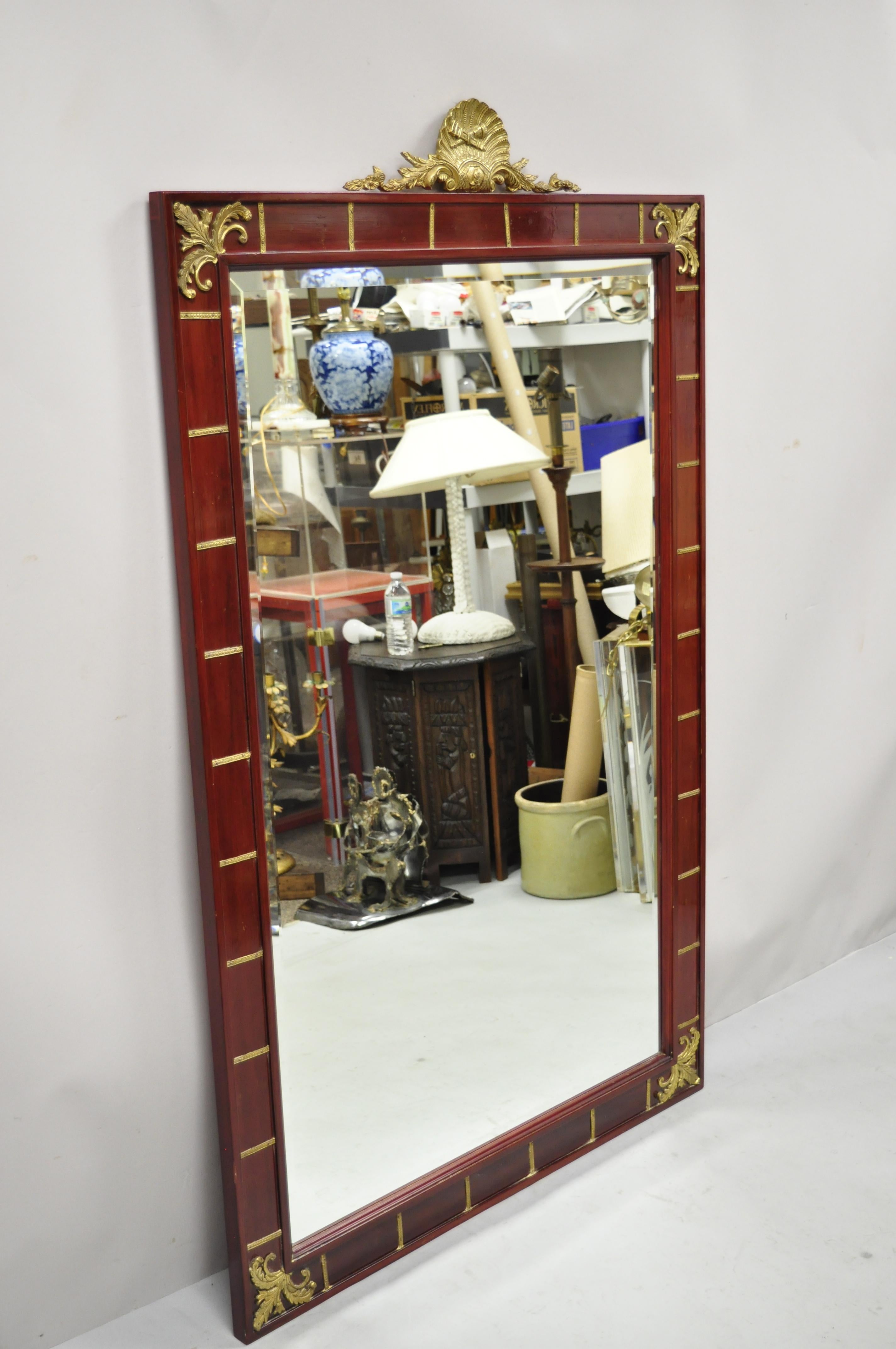 Antique French Victorian Louis XV Trumeau Dressing Pier Mirror w/ Bronze Ormolu For Sale 7