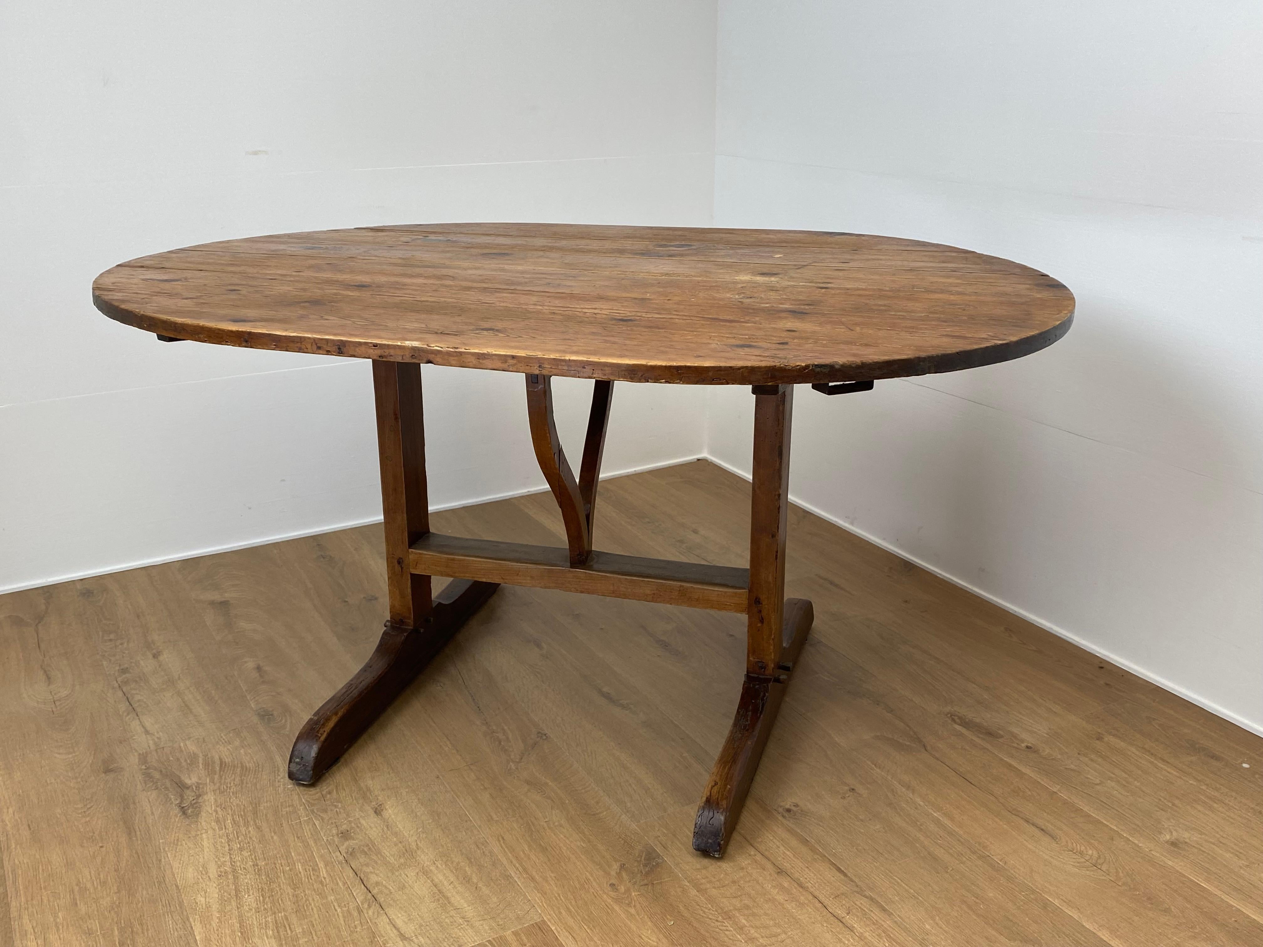 Patinated Antique French Vigneron Table