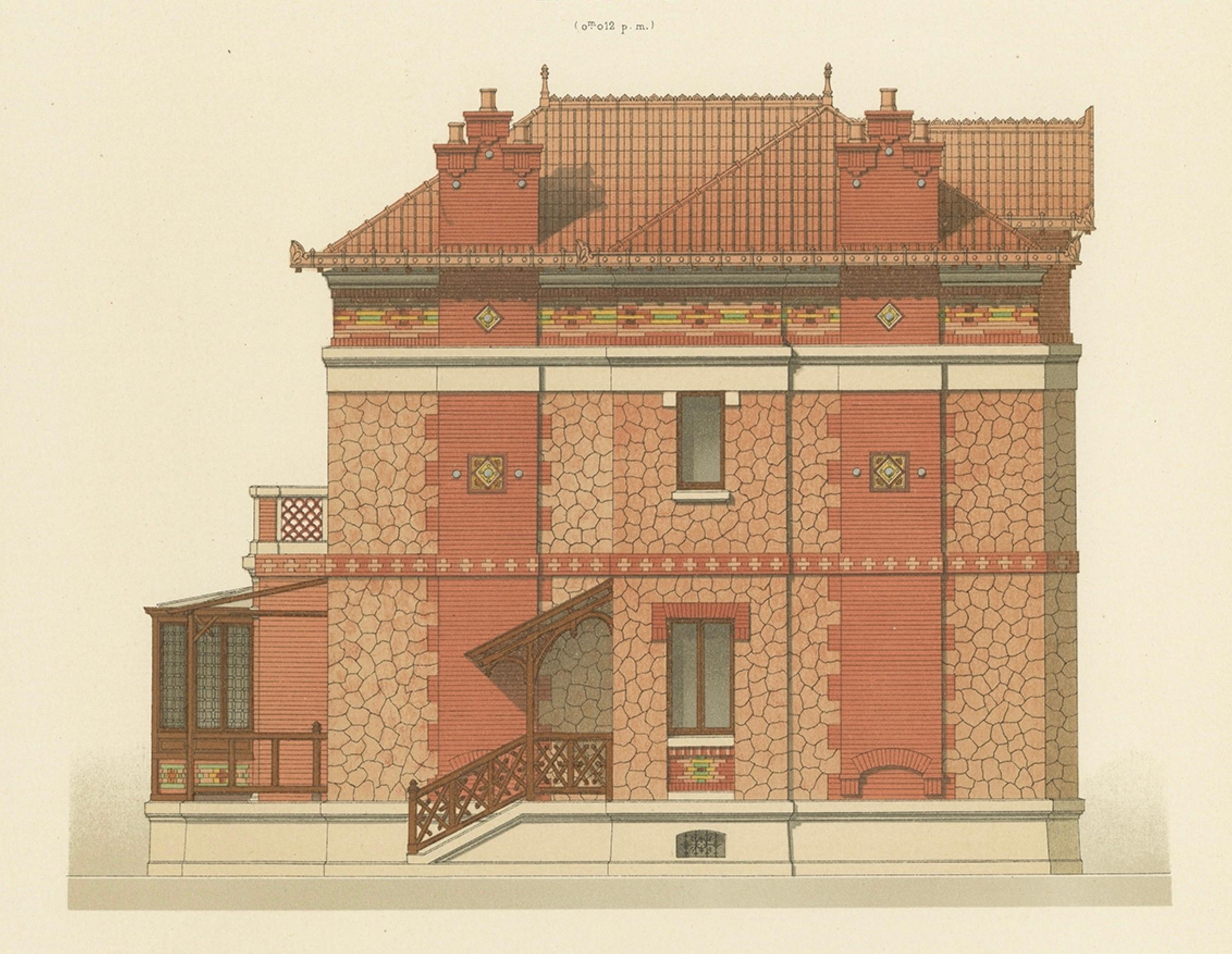 Papier Pl. Villa à Fontenay-Sous-Bois XLII, Chabat, vers 1900 en vente