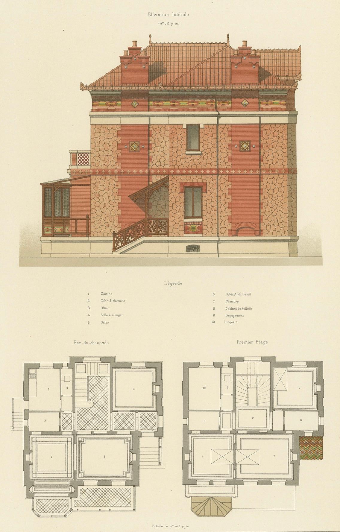 Pl. Villa à Fontenay-Sous-Bois XLII, Chabat, vers 1900 en vente 1