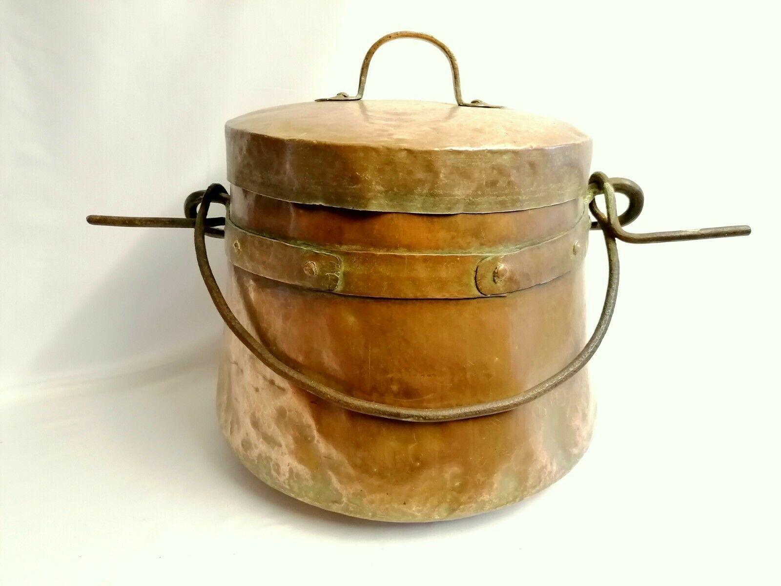 Hand Forged Deep Copper Pot 19 cm