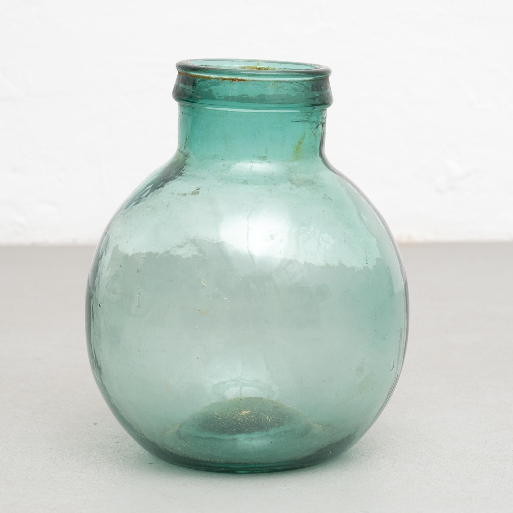 Antique French Viresa Set di due bottiglie di vetro da Barcellona circa 1950 5