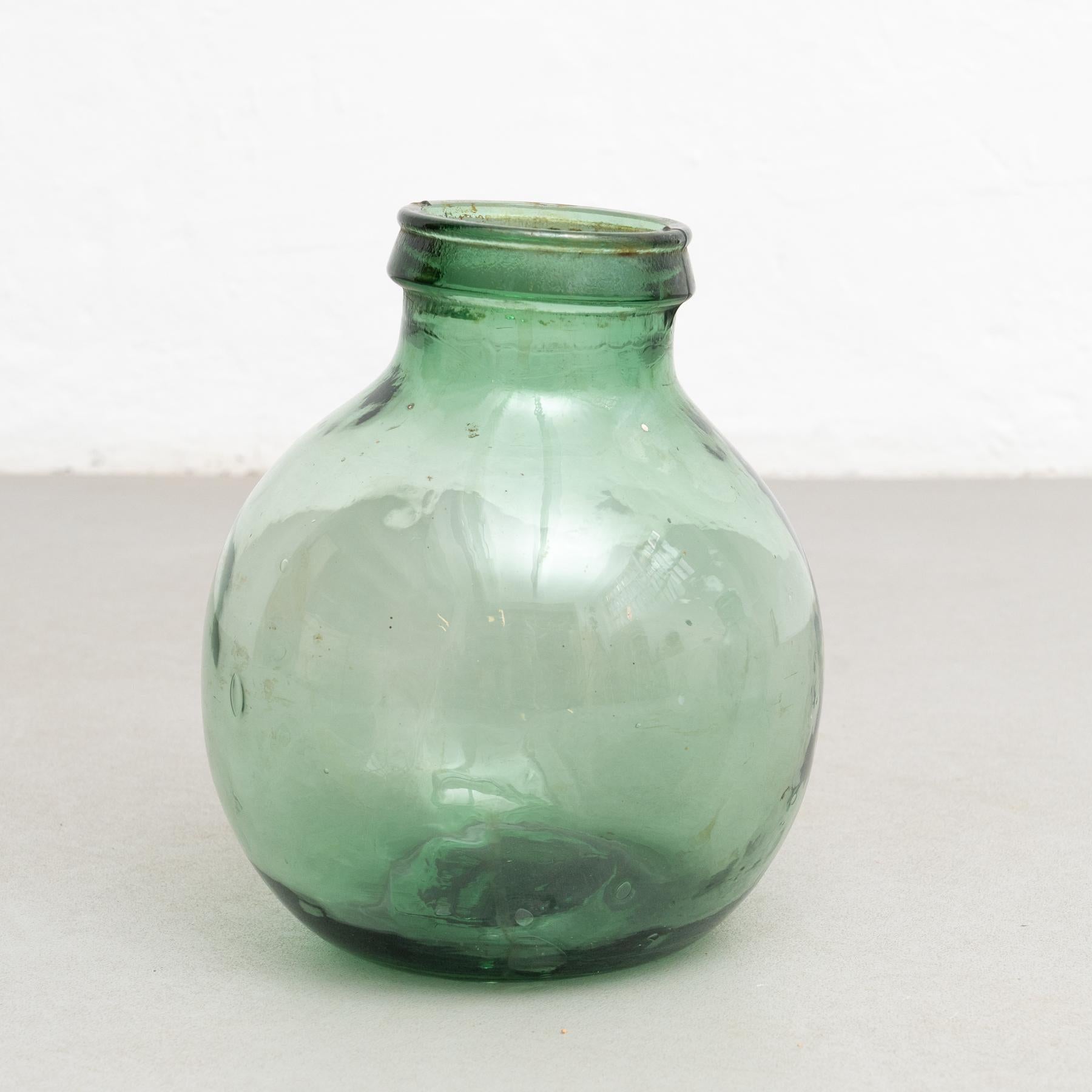 Antique French Viresa Set di due bottiglie di vetro da Barcellona circa 1950 6