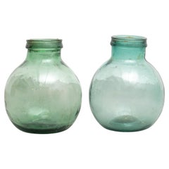Retro French Viresa Set of Two Glass Bottles from Barcelona circa 1950