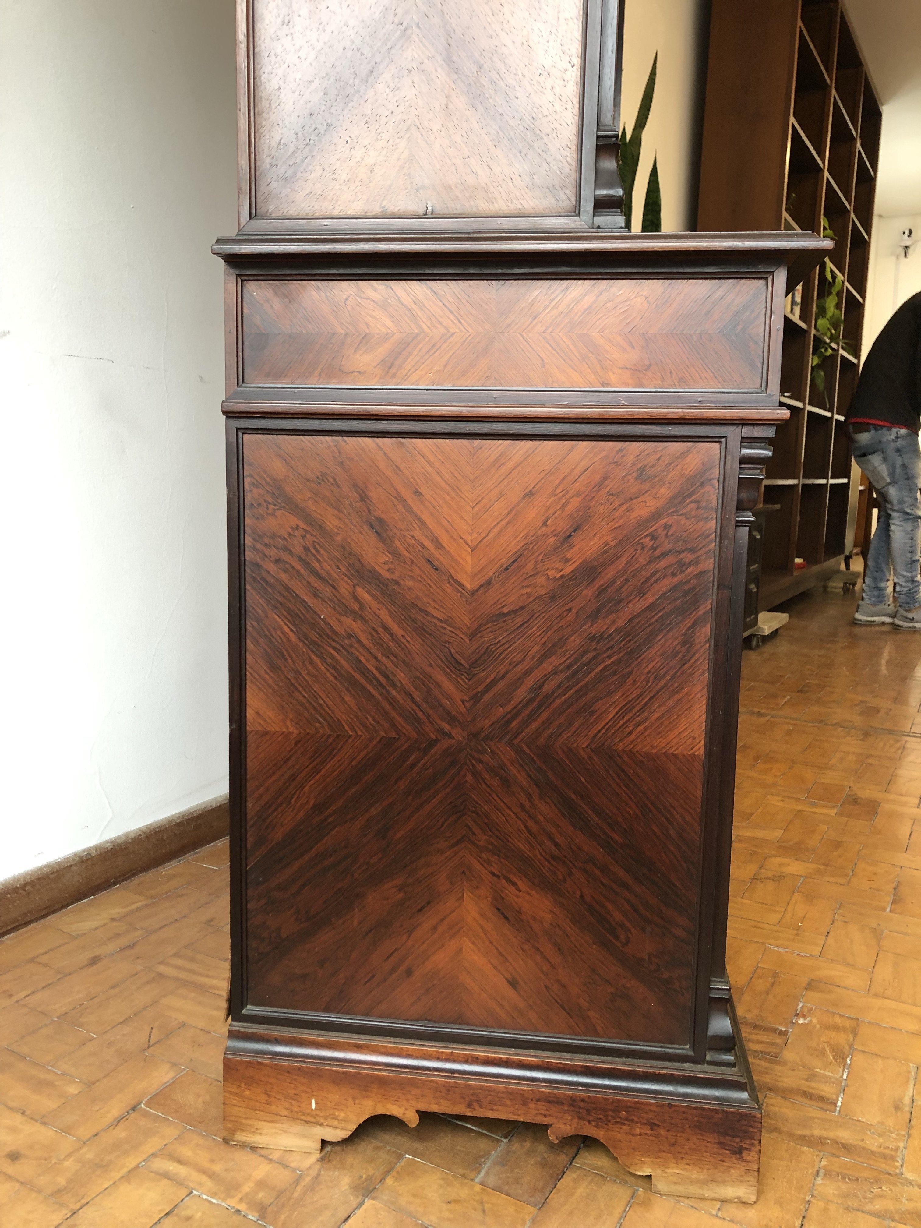 Antique French Vitrine Bookcase in Rosewood For Sale 1