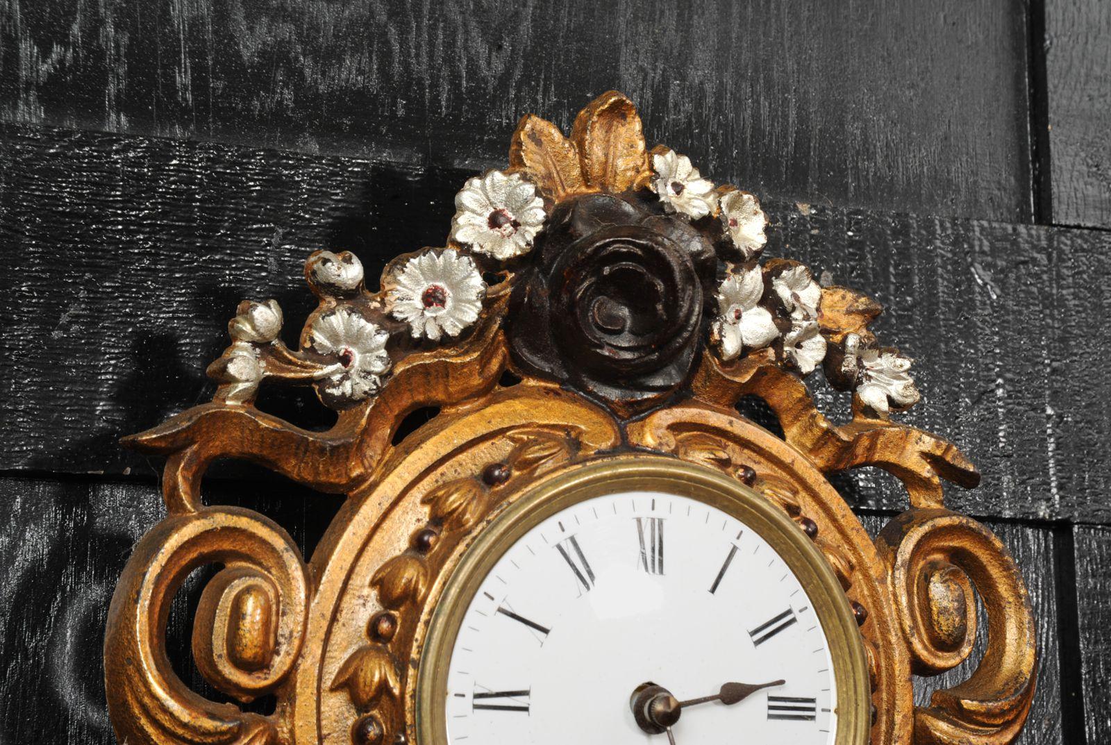 Métal Ancienne horloge murale française Japy Frères entièrement fonctionnelle en vente