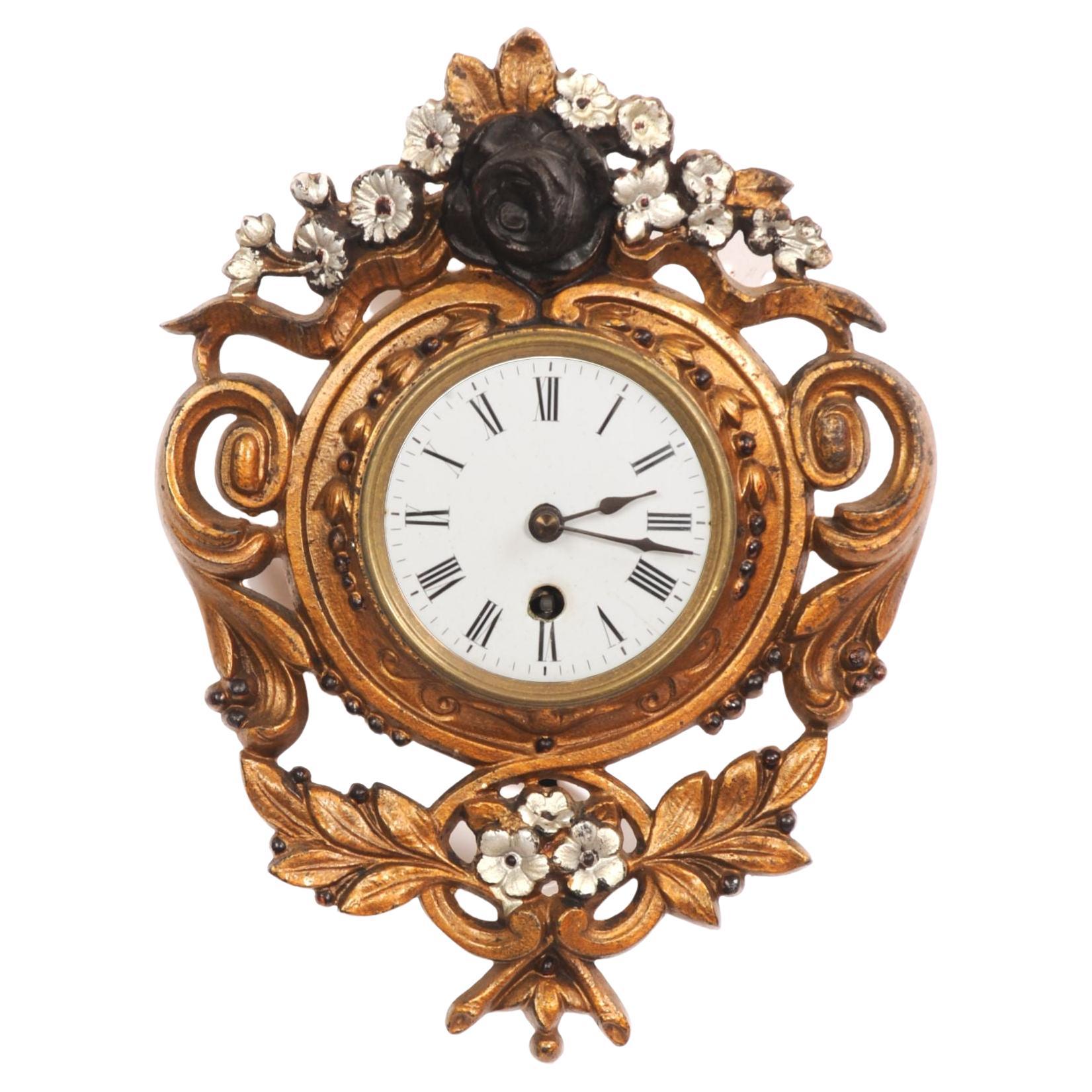 Antique French Wall Clock Japy Freres - Fully Working For Sale