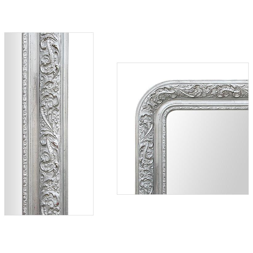 Français Antique French Wall Mirror, Louis-Philippe Style Silvered Mirror, circa 1900 en vente