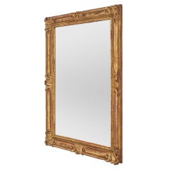 Antique French Wall Mirror mit Giltwood Neoclassical Decoration, um 1840