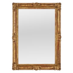 Antique French Wall Mirror mit Giltwood Neoclassical Decoration, um 1840