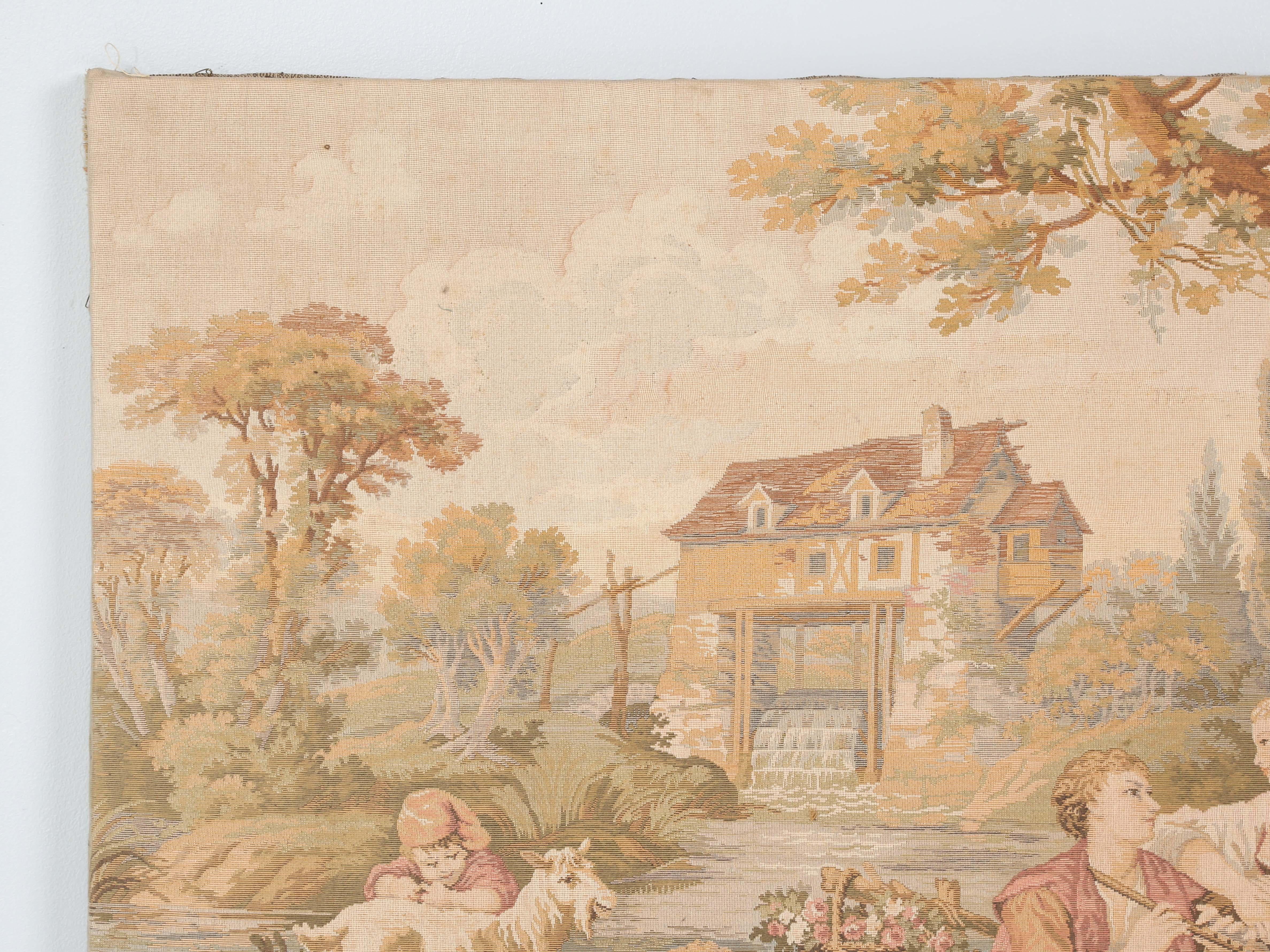 Machine-Made Antique French Wall Tapestry c1900-1920 For Sale