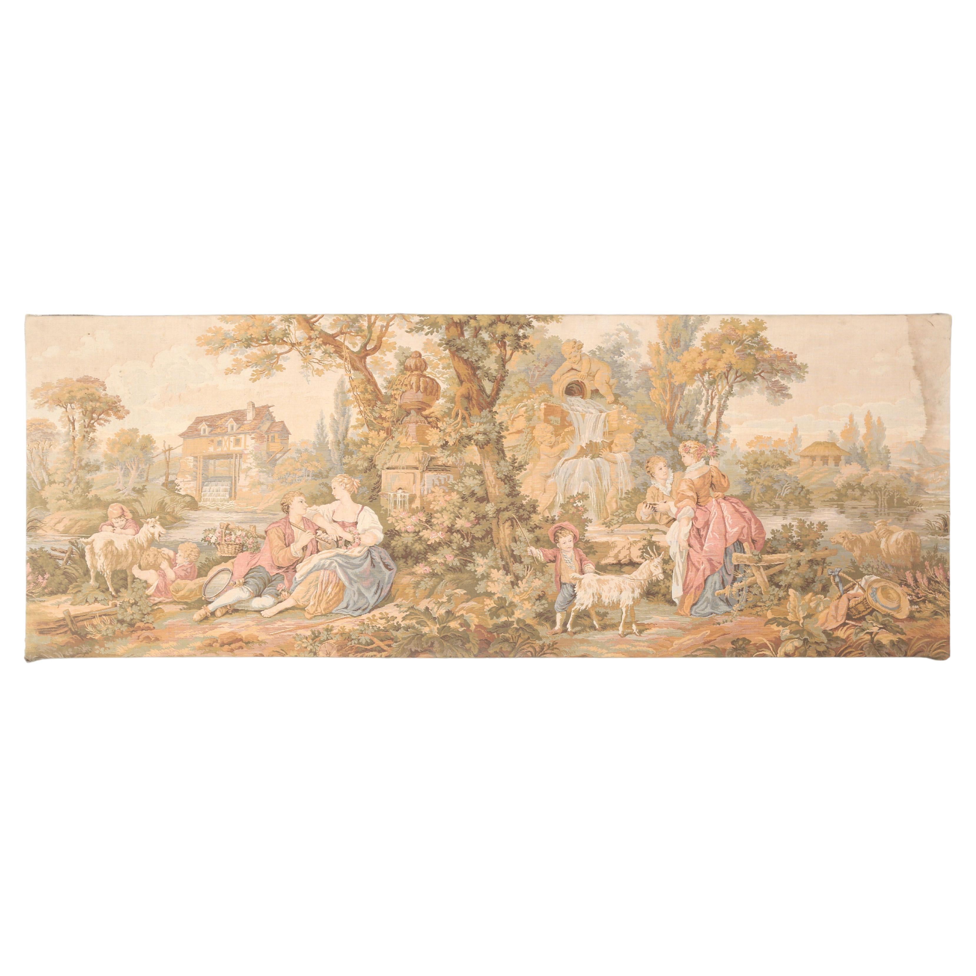 Antique French Wall Tapestry c1900-1920