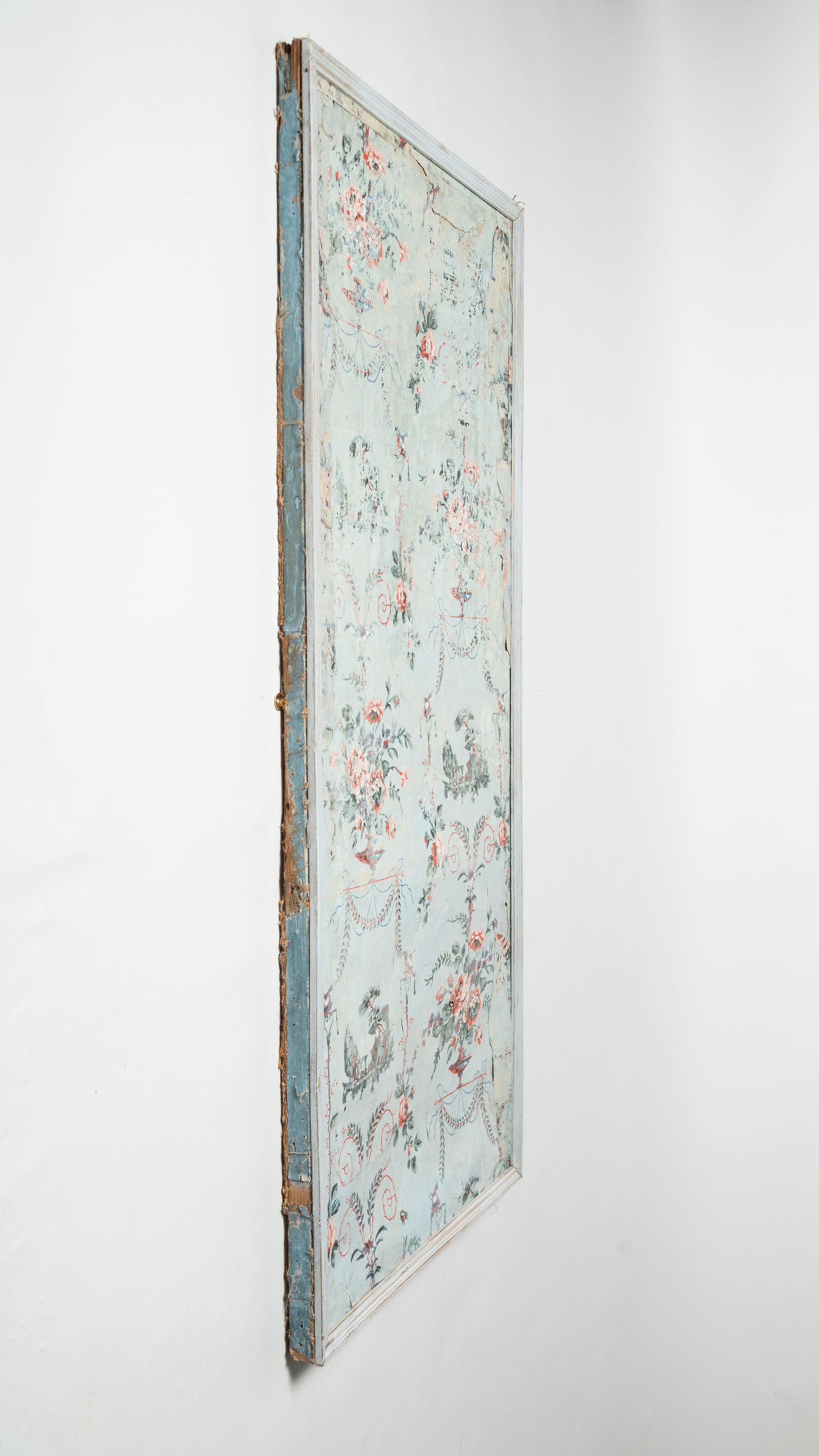 Antique French wallpaper panel, wall decoration  For Sale 3