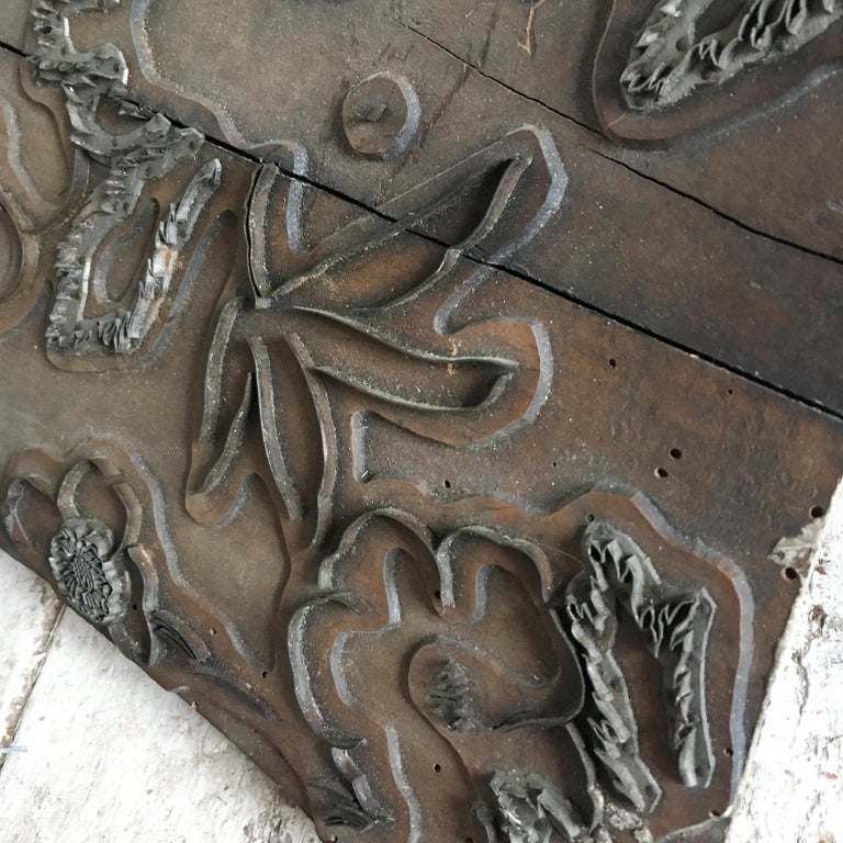 Antique French Wallpaper Printing Blocks Circa 1850 For Sale At 1stdibs