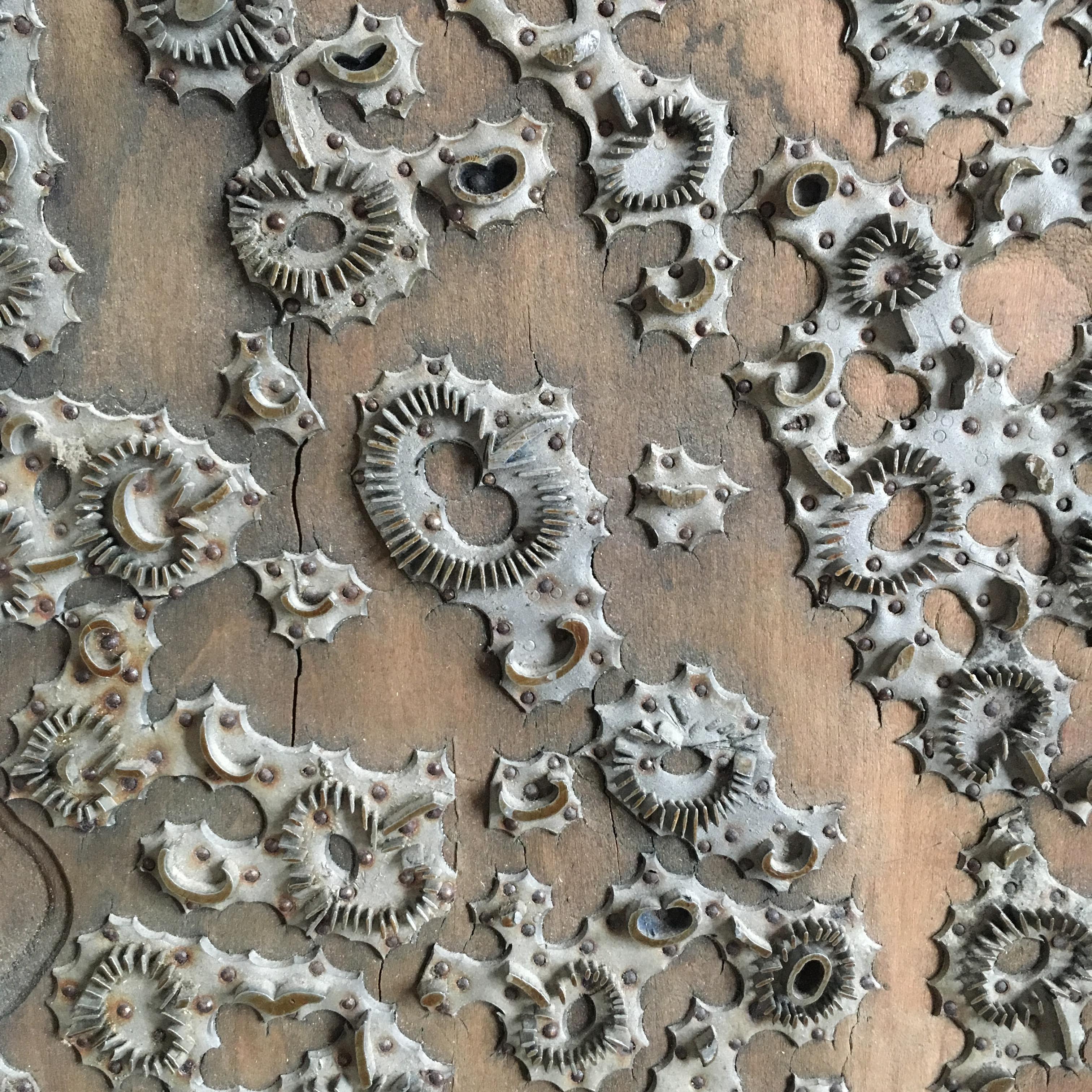 Metal Antique French Wallpaper Printing Blocks, circa 1850