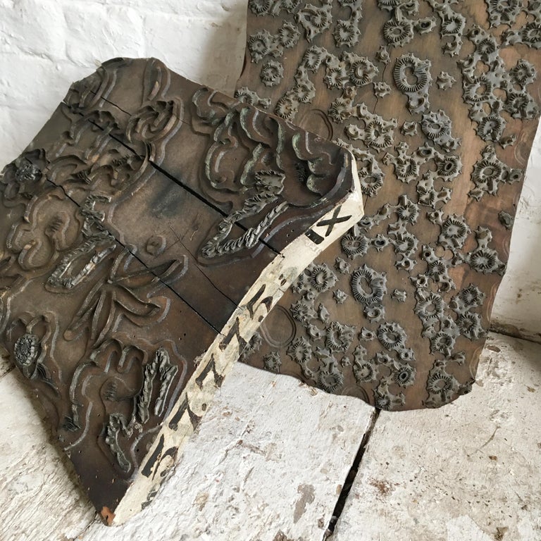 Antique French Wallpaper Printing Blocks Circa 1850 For Sale At 1stdibs