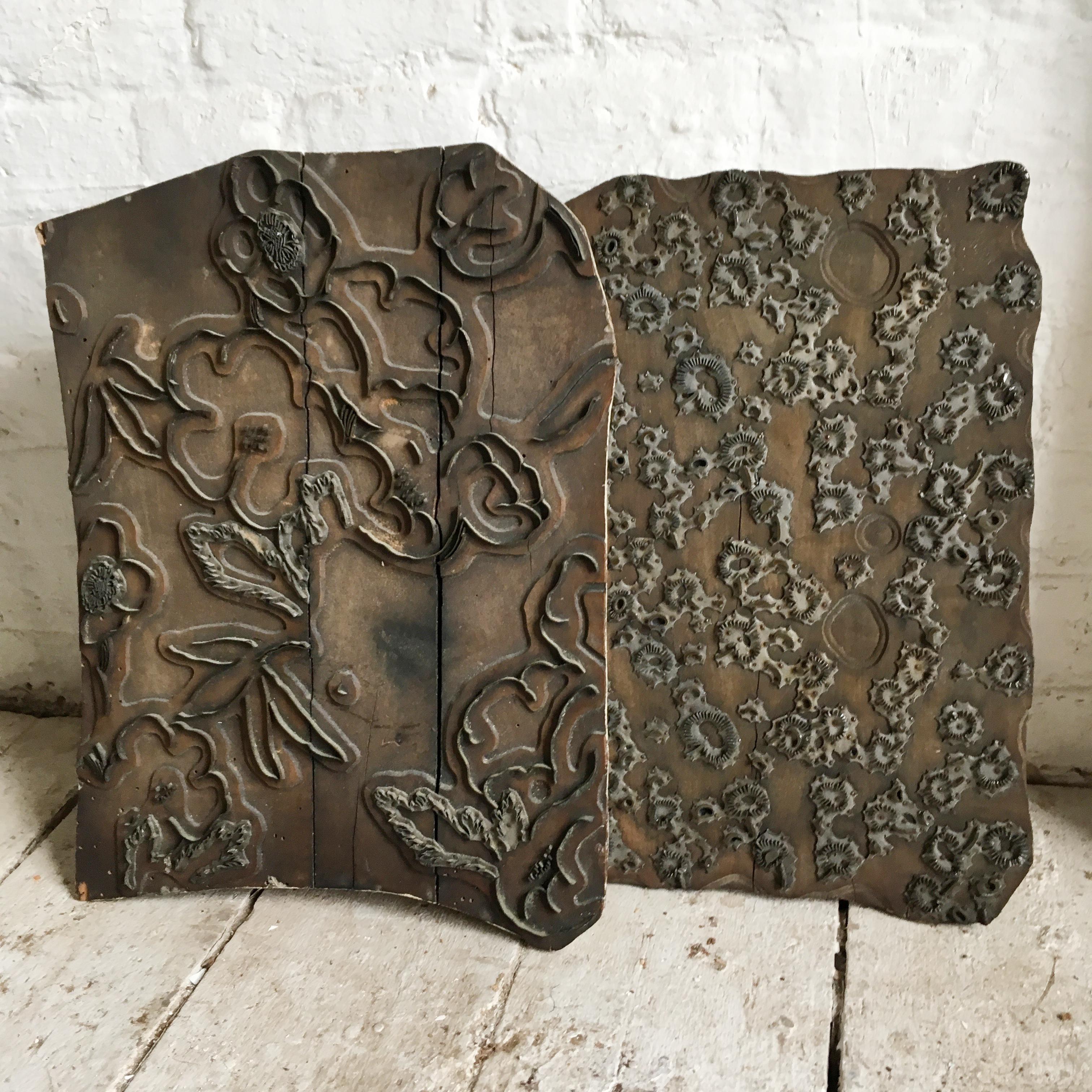 Antique French Wallpaper Printing Blocks, circa 1850 3