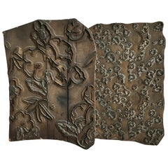 Antique French Wallpaper Printing Blocks, circa 1850