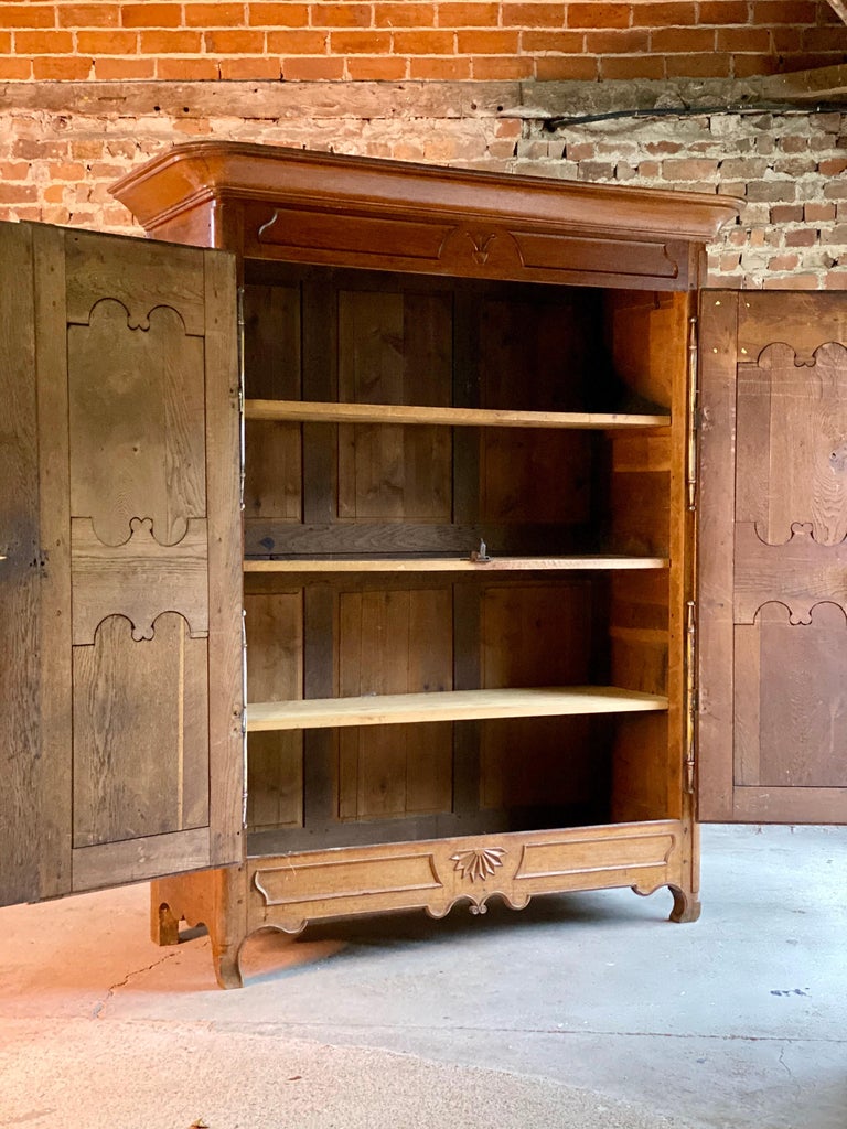 Antique French Walnut Armoire Napoleon III 19th Century, France, circa