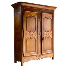 Antique French Walnut Armoire Napoleon III, 19th Century, France, circa 1850