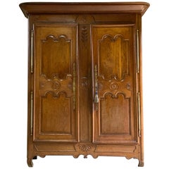 Antique French Walnut Armoire Napoleon III 19th Century, France, circa 1850