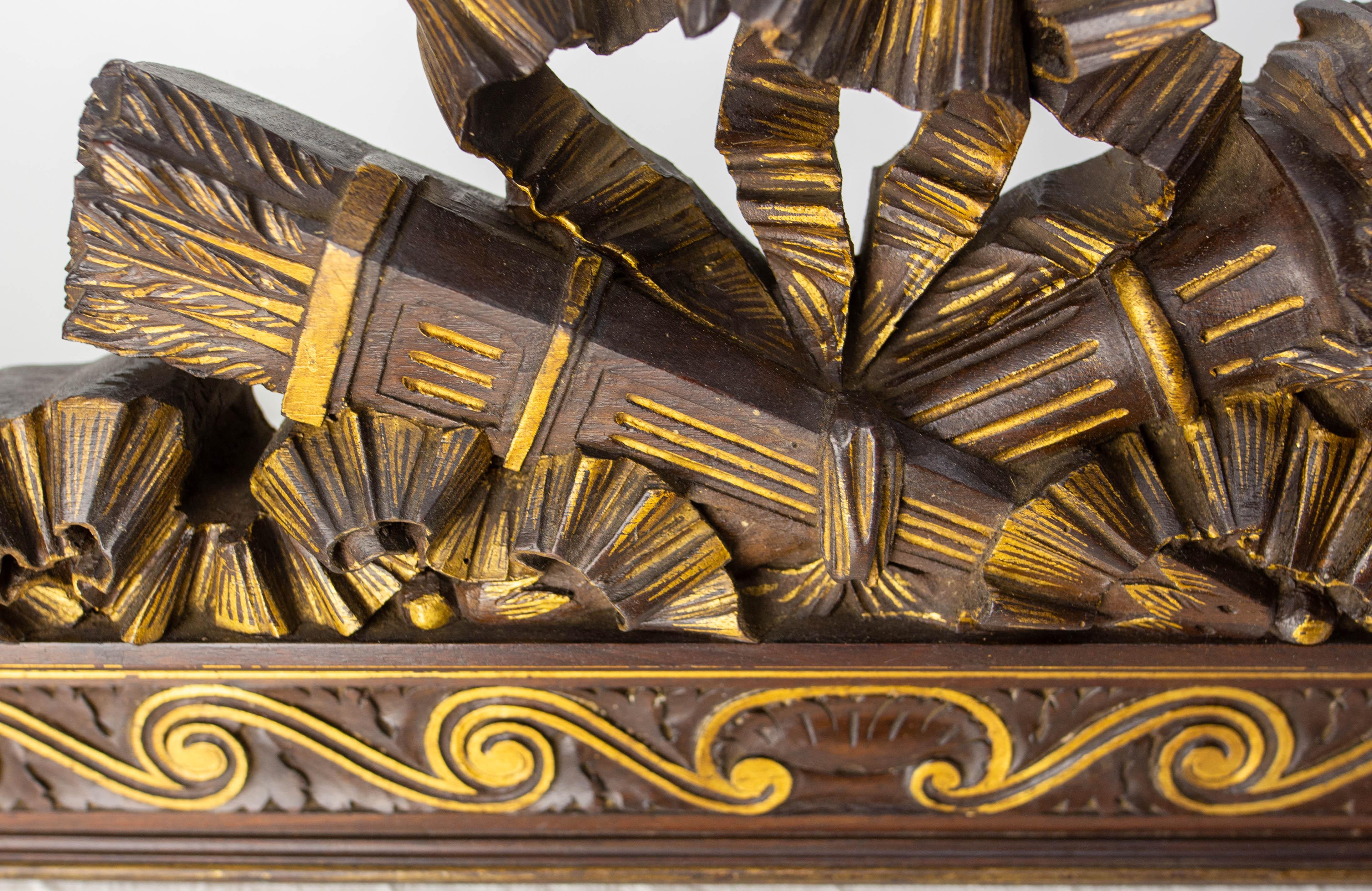 Antique French Walnut Bed Canopy in the Louis XVI Style Late 19 th Century For Sale 6