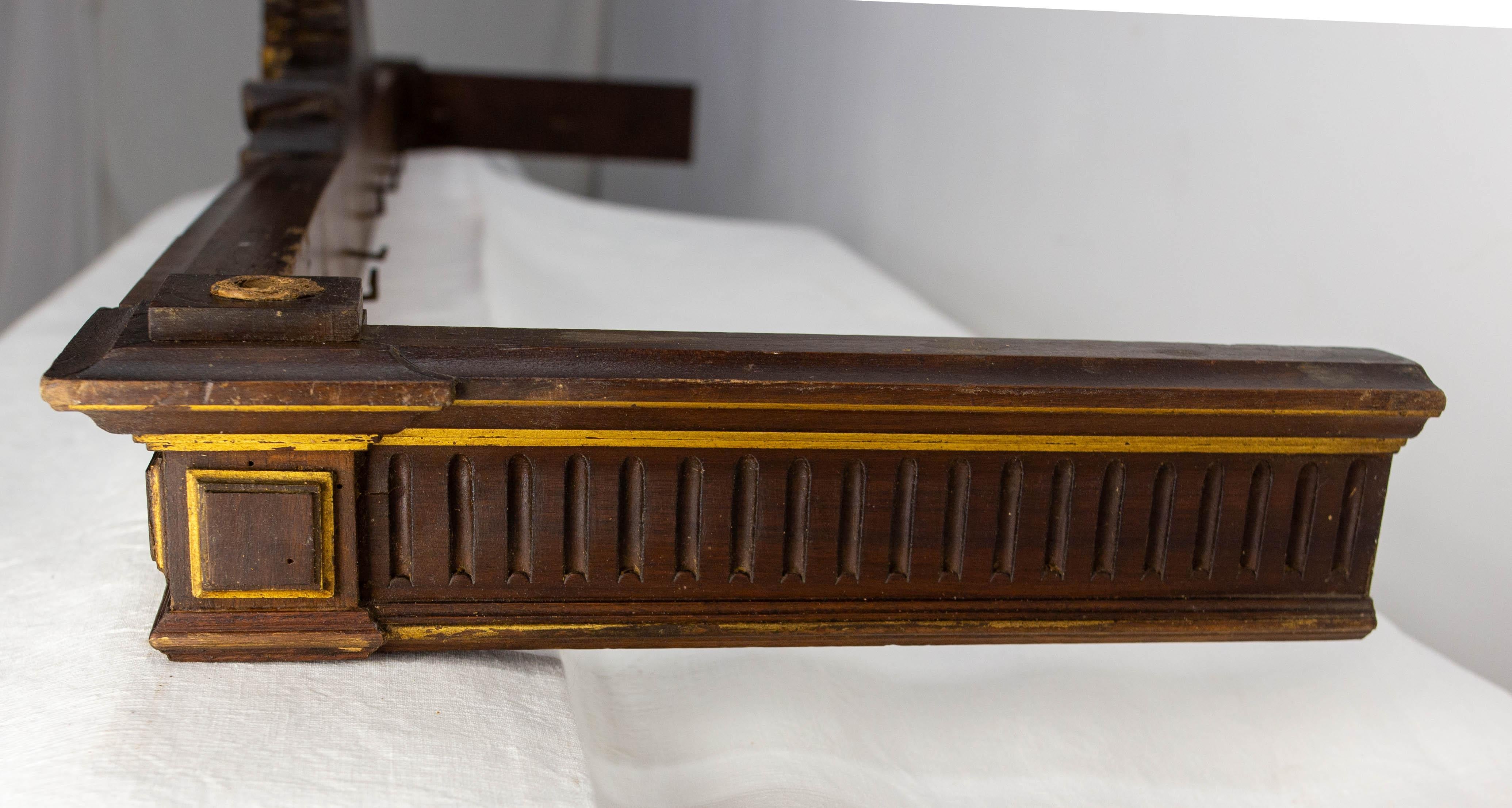 Antique French Walnut Bed Canopy in the Louis XVI Style Late 19 th Century For Sale 6