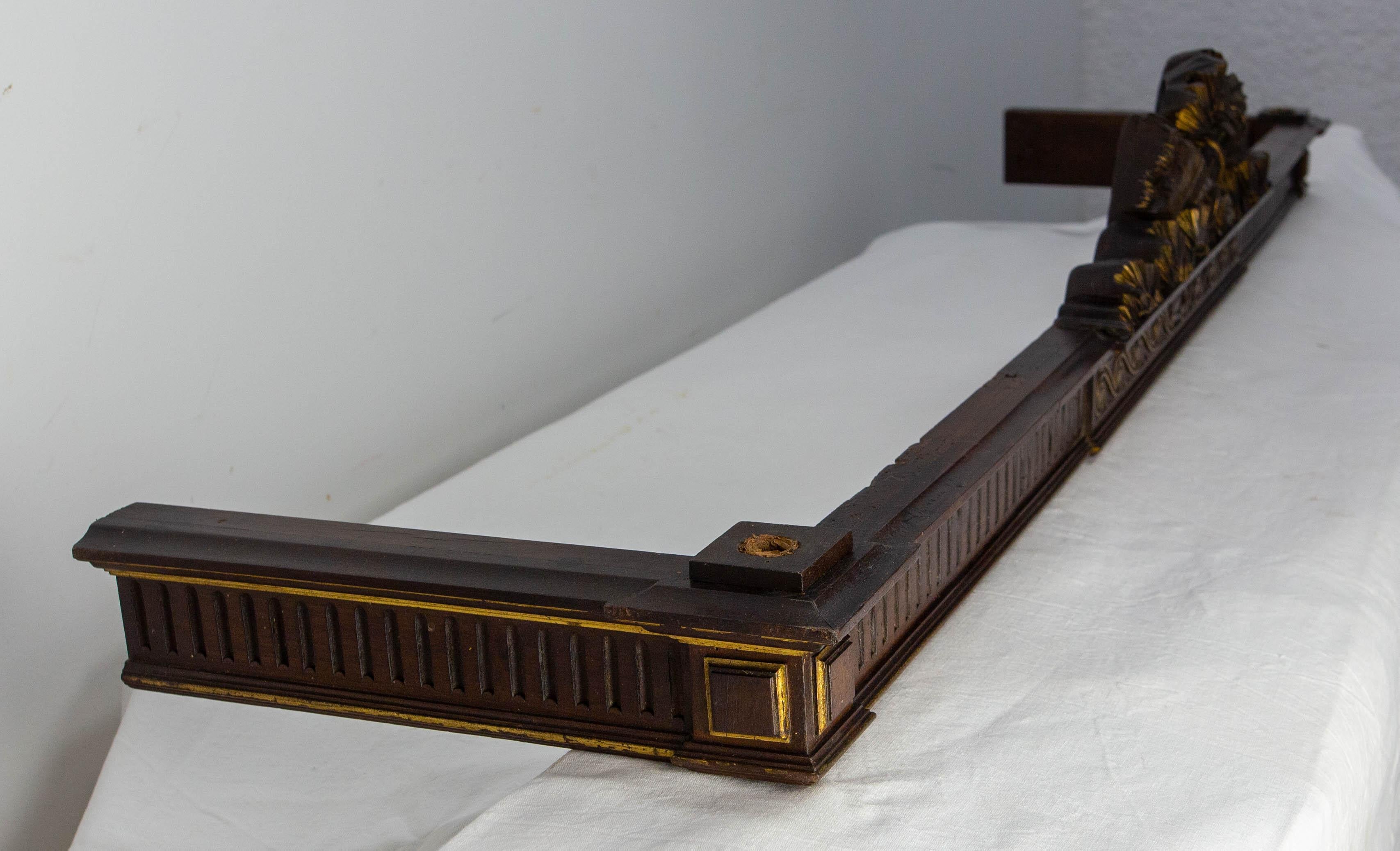 Antique French Walnut Bed Canopy in the Louis XVI Style Late 19 th Century In Good Condition For Sale In Labrit, Landes
