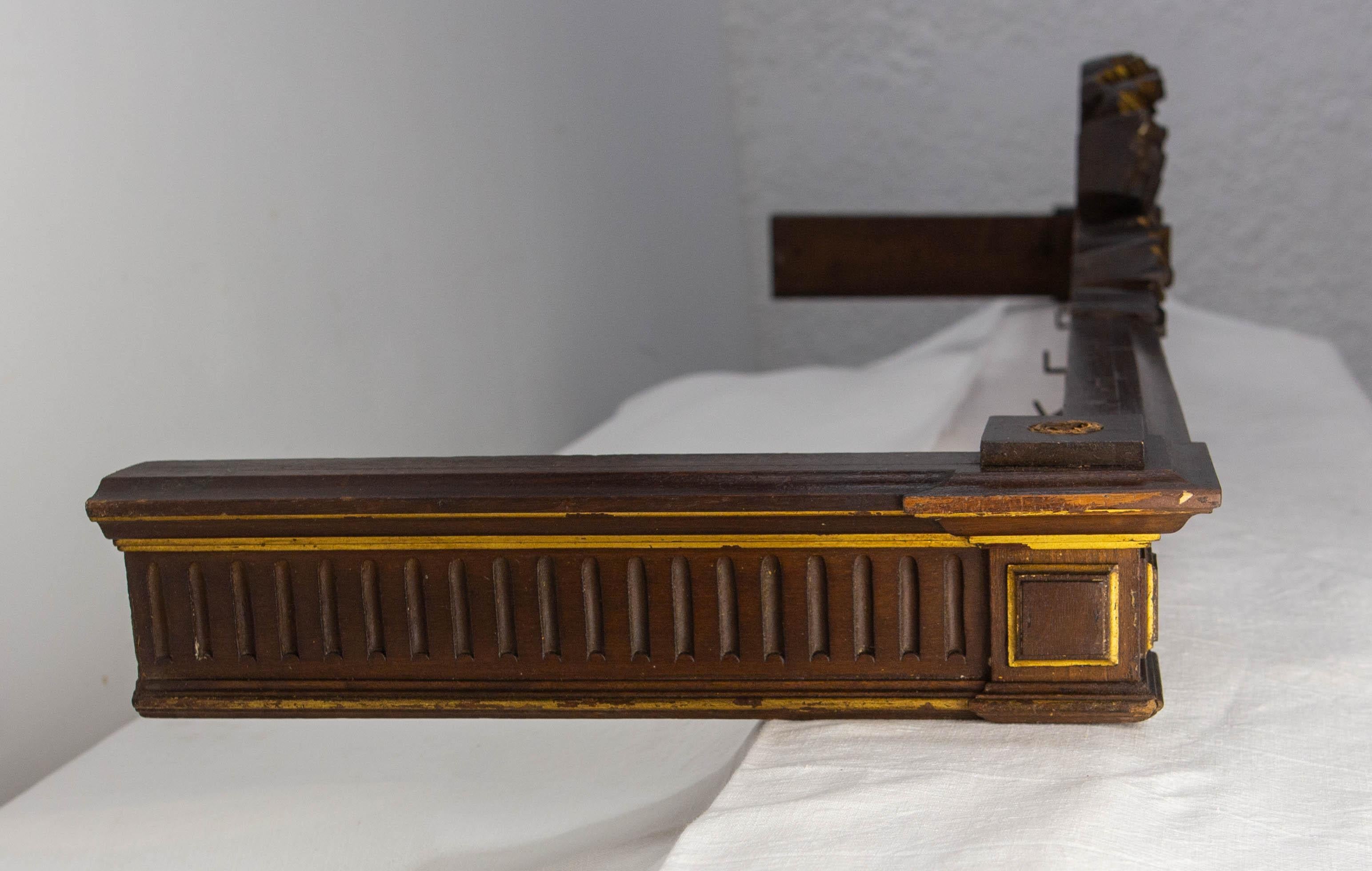 Antique French Walnut Bed Canopy in the Louis XVI Style Late 19 th Century For Sale 3