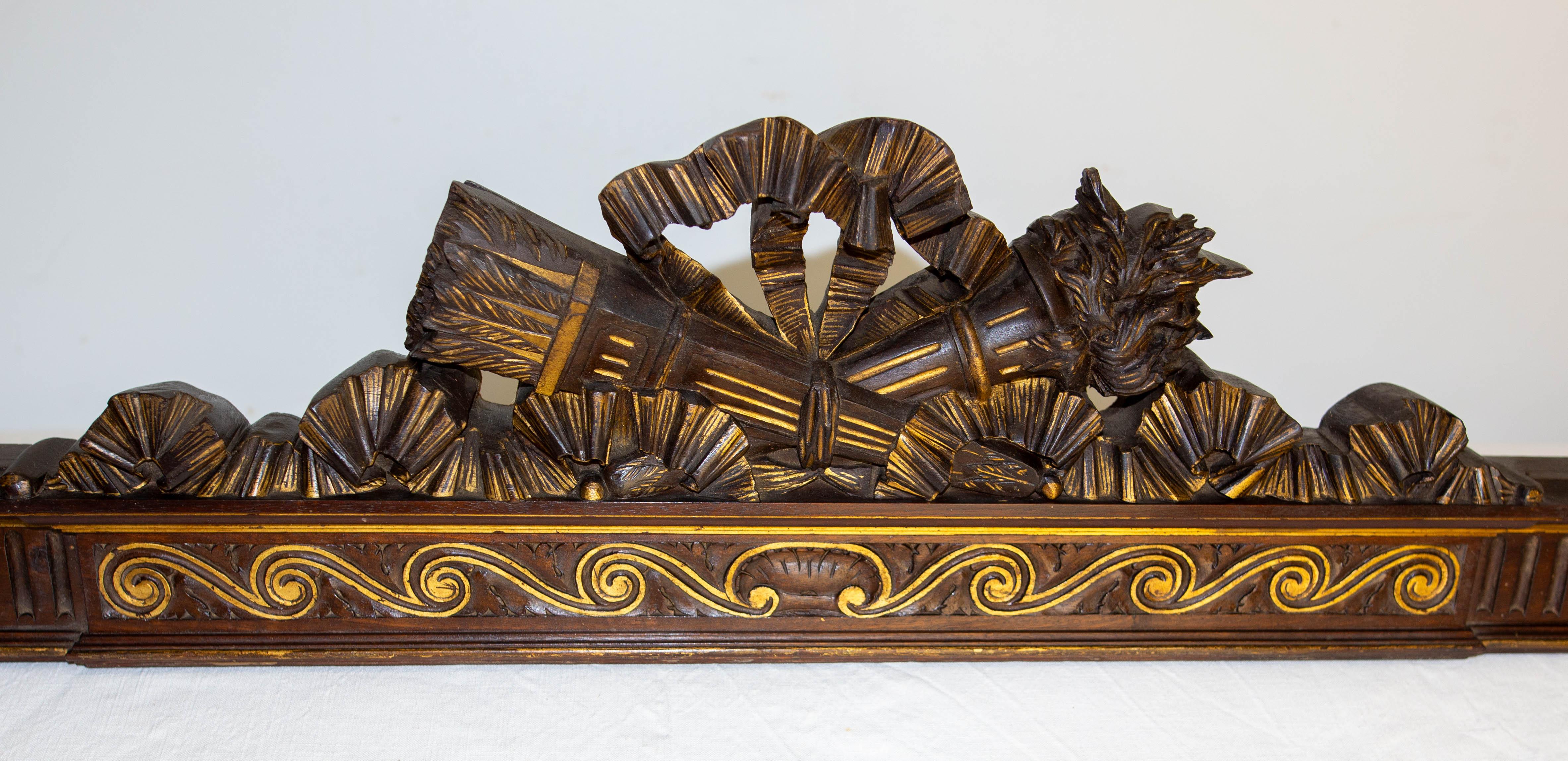 Antique French Walnut Bed Canopy in the Louis XVI Style Late 19 th Century For Sale 3