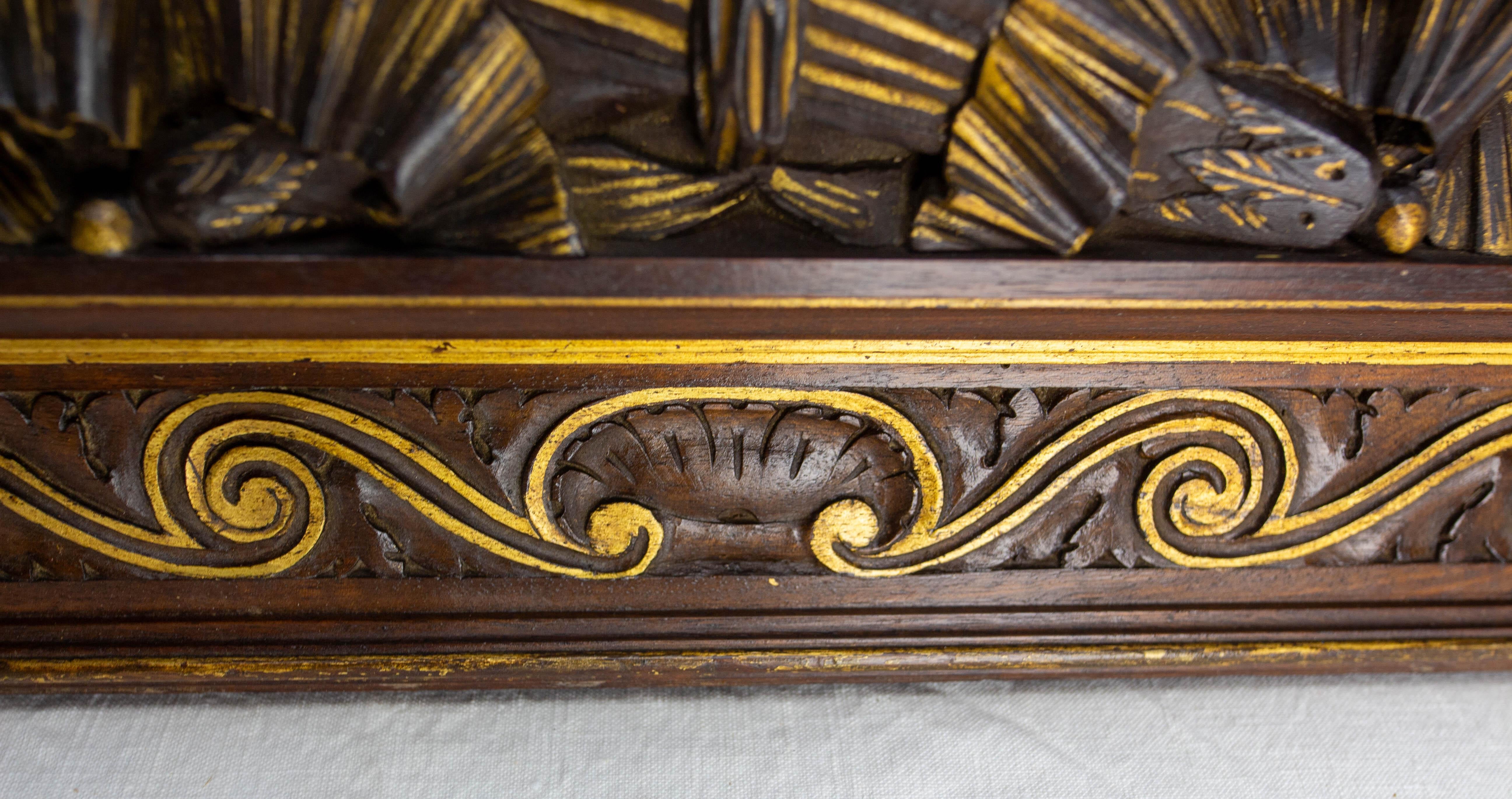 Antique French Walnut Bed Canopy in the Louis XVI Style Late 19 th Century For Sale 4