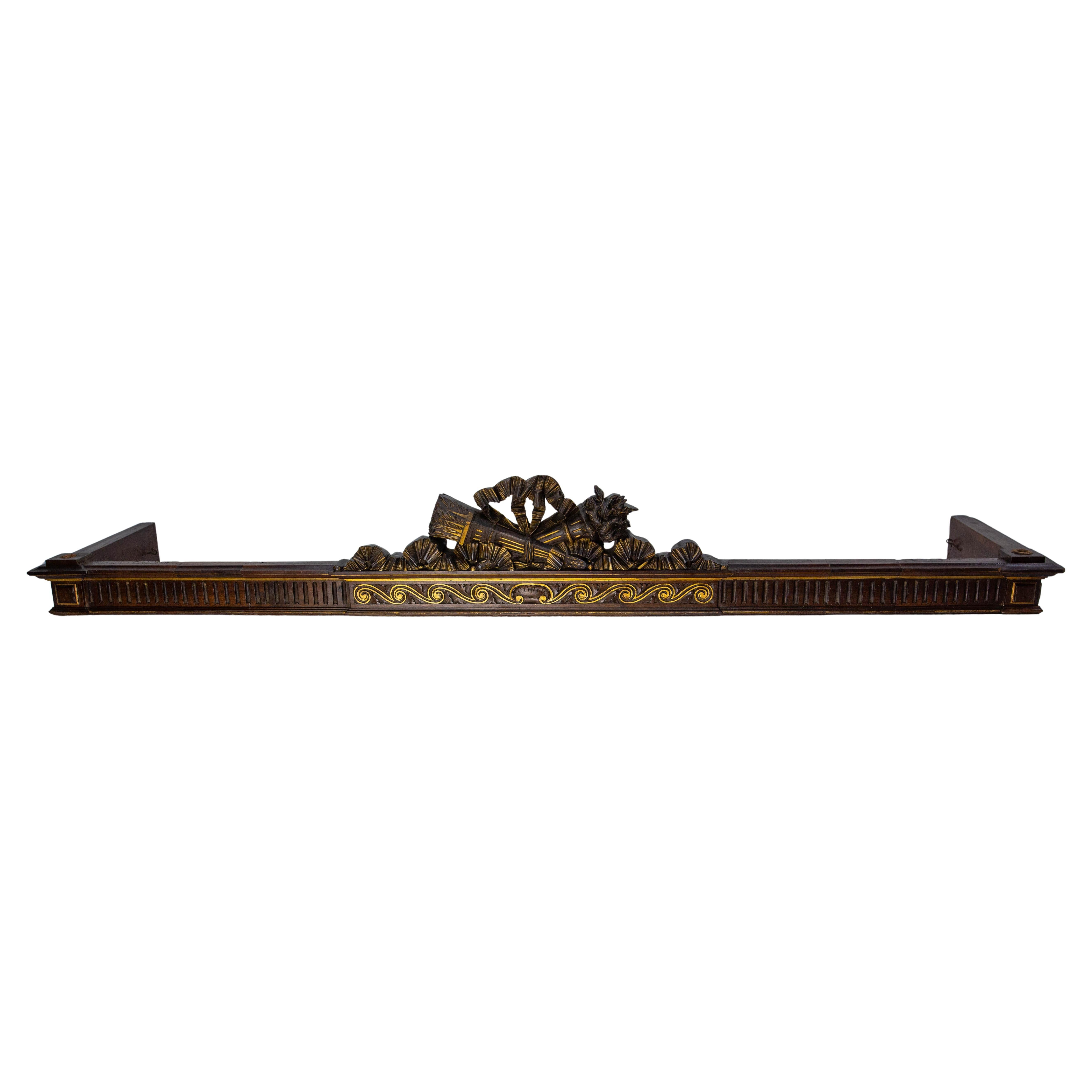 Antique French Walnut Bed Canopy in the Louis XVI Style Late 19 th Century
