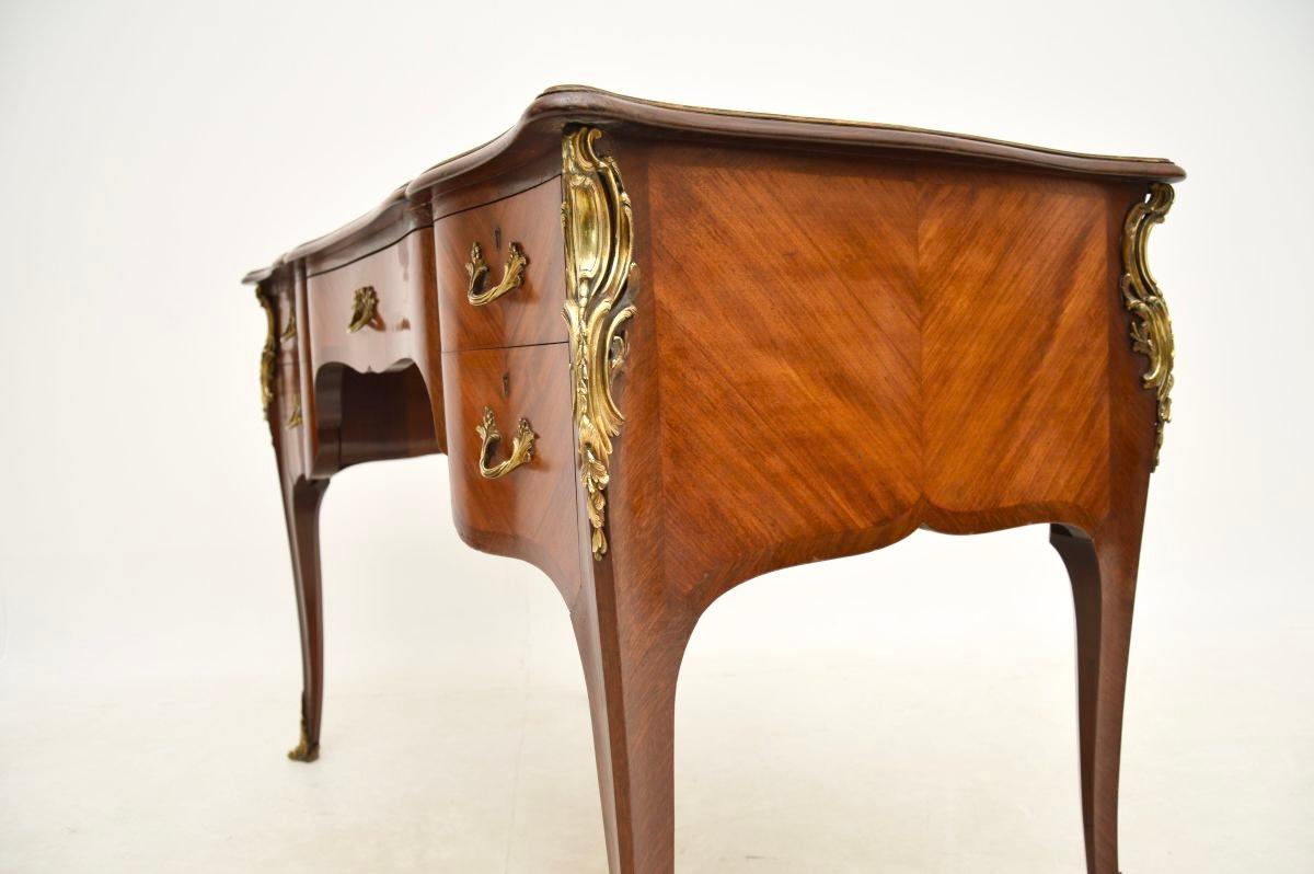 Antique French Walnut Bureau Plat Desk For Sale 5