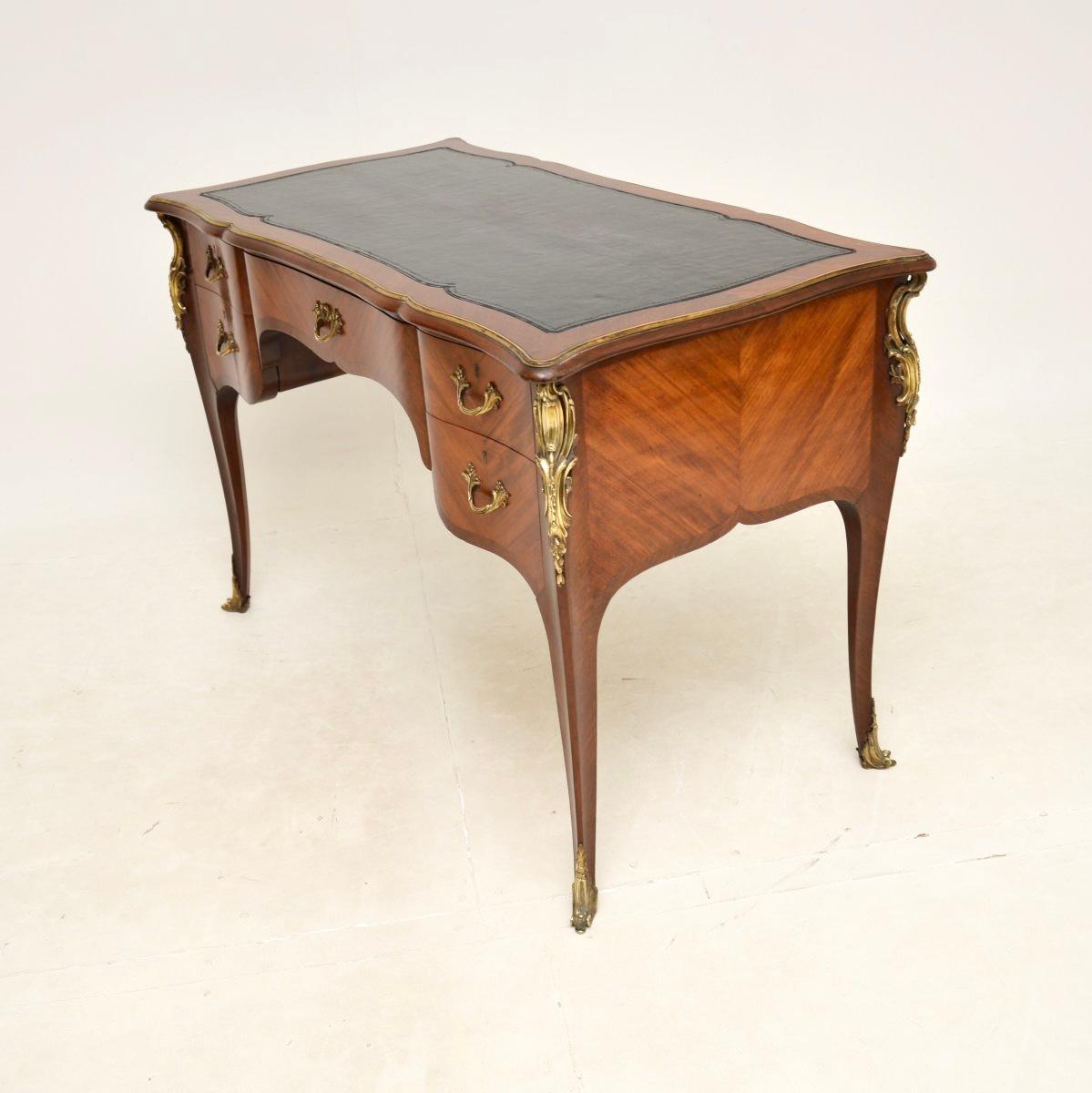 Early 20th Century Antique French Walnut Bureau Plat Desk For Sale