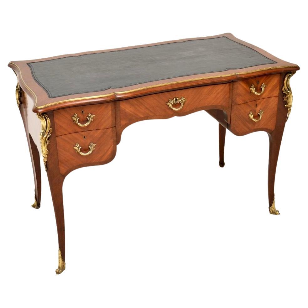 Antique French Walnut Bureau Plat Desk