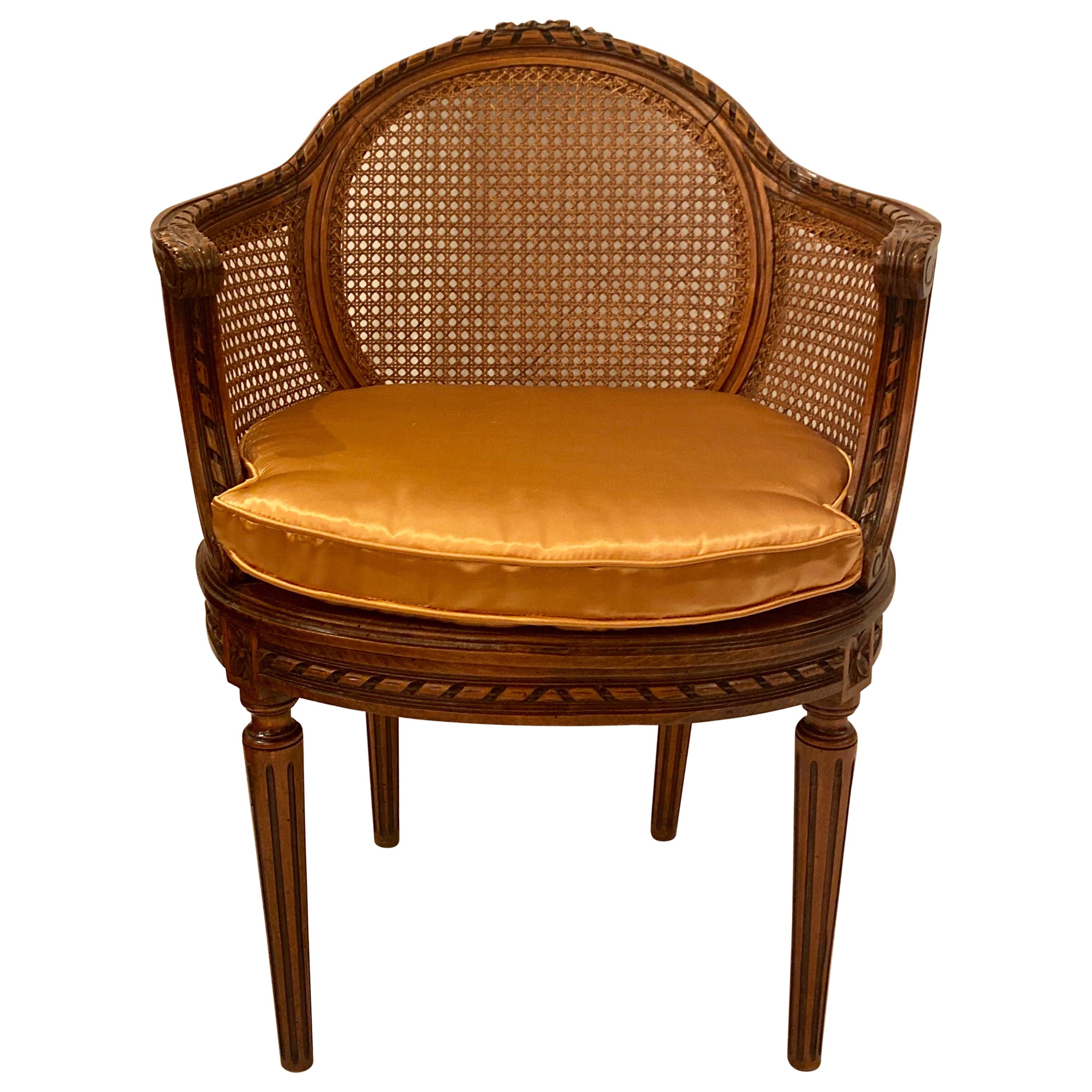 Antique French Walnut Caned Chair, circa 18801890 at 1stDibs